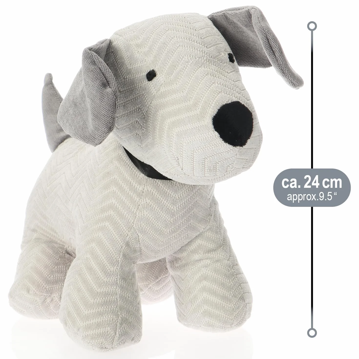 COM-FOUR® Stoper do drzwi, ciezki uchwyt do drzwi, ladny wzór psa, funkcjonalny dodatek do mieszkania, stoper do okien i drzwi, idealny na przeciag (Pies Emmy)
