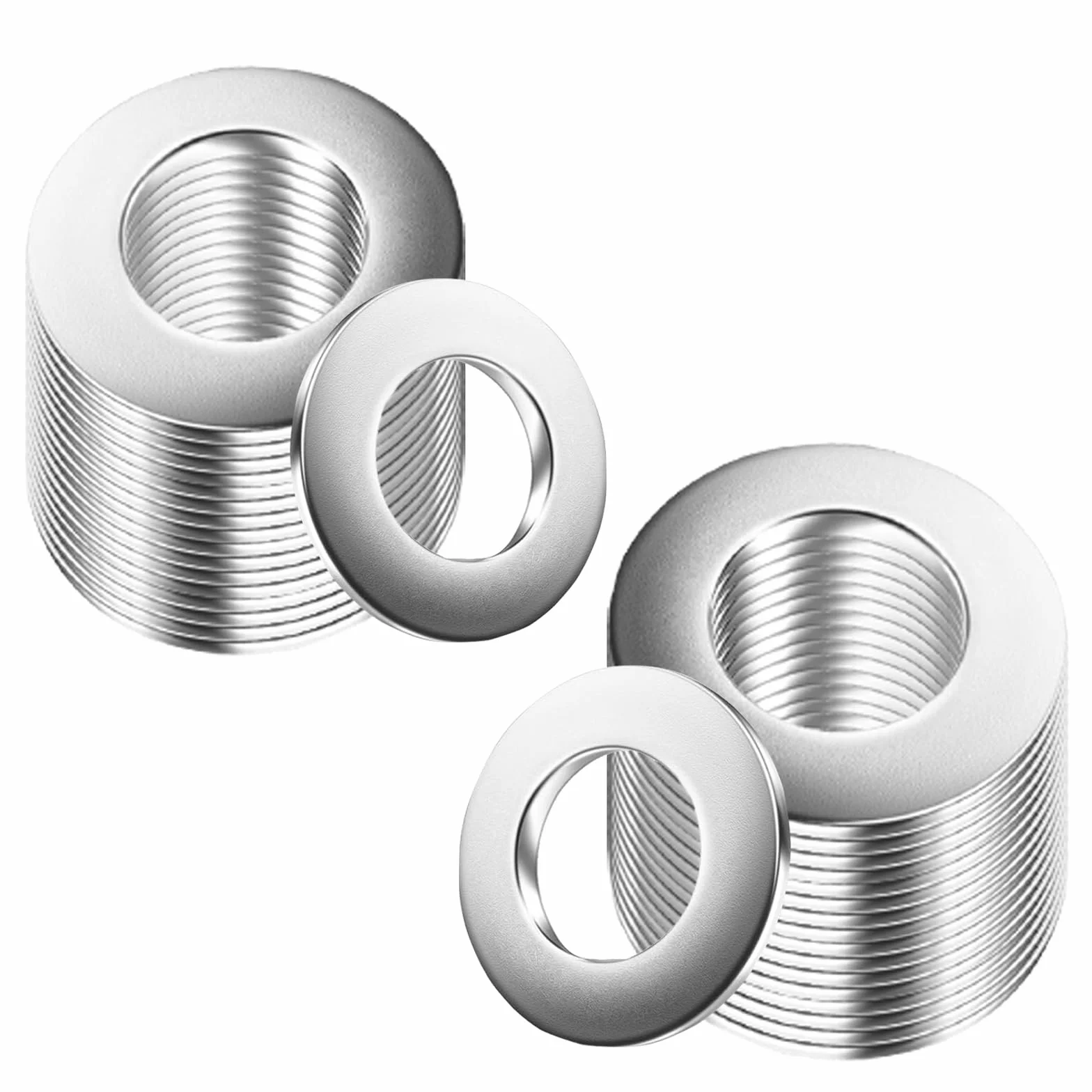 ORTAVA 50 sztuk podkładek M6, M6 × 12 mm, podkładki ze stali nierdzewnej, A2 V2A 304, podkładki DIN125, nierdzewne płaskie podkładki do śrub, nakrętek i pręta gwintowanego (srebrne)