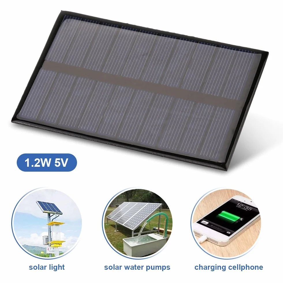 Przenośny panel słoneczny 1.2W 5V Mini moduł DIY ładowarka do telefonu