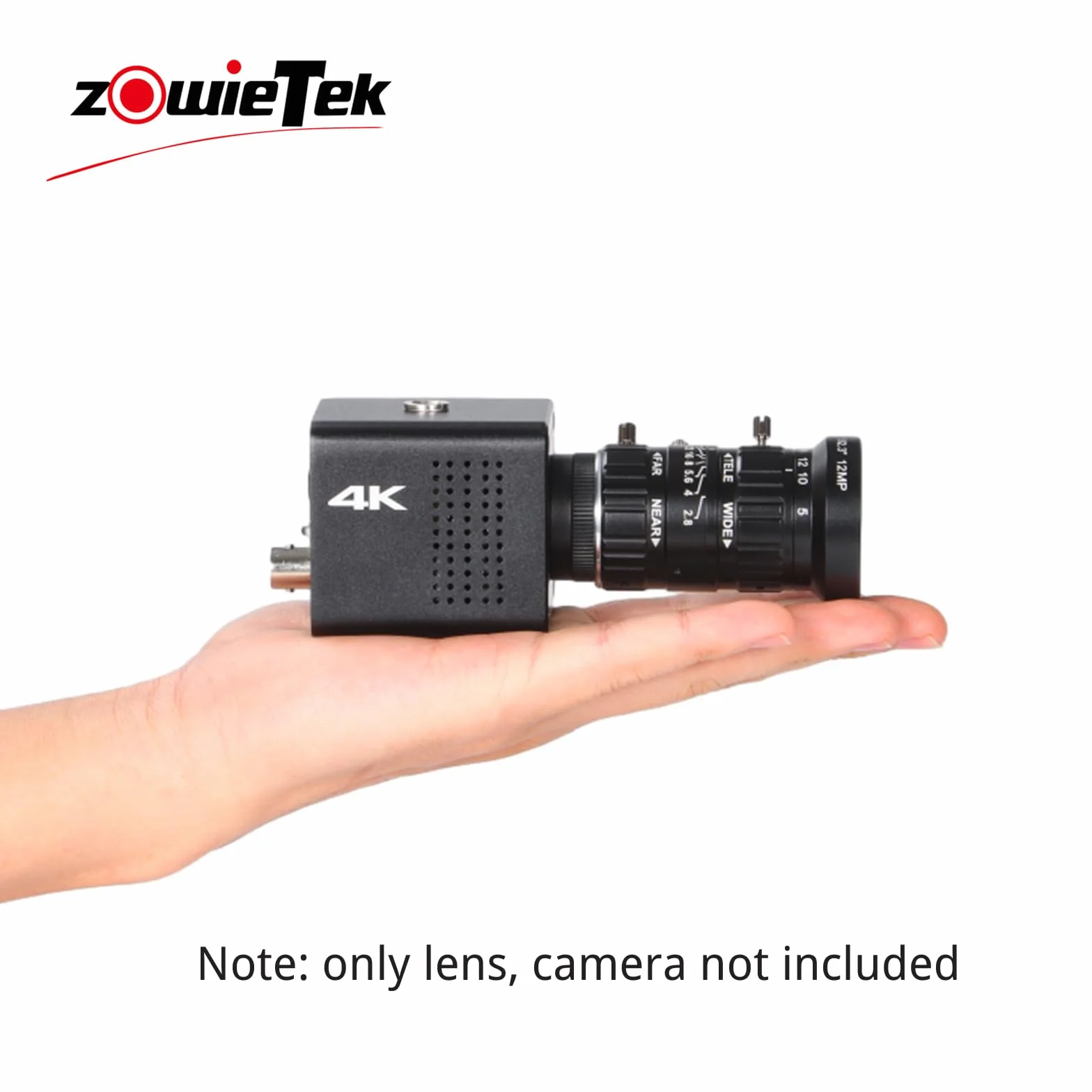 Zowietek Obiektyw zmiennoogniskowy o niskim zniekształceniu, 5-50 mm, 12 MP, z adapterem C-CS, do montażu ZowieCAM POV CS/C, kamery IMX477 Raspberry Pi HQ, przemysłowy obiektyw teleskopowy, ręczne