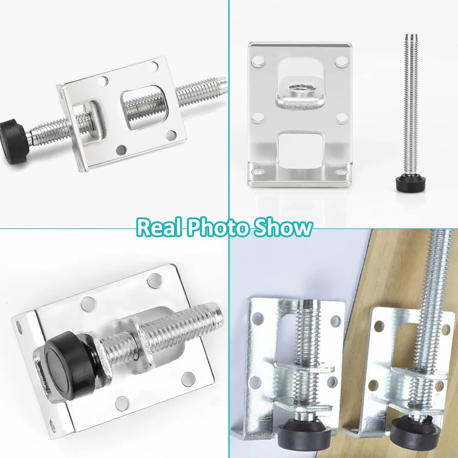 SQLJYU 8 Sztuk Nóżek Meblowych Metalowych z Regulacją Wysokości, Nóżki Stabilizujące z Możliwością Regulacji Wysokości, 55/102mm Stalowe Nóżki Nivelujące do Dużych Obciążeń, do Mebli, Stołów, Półek.