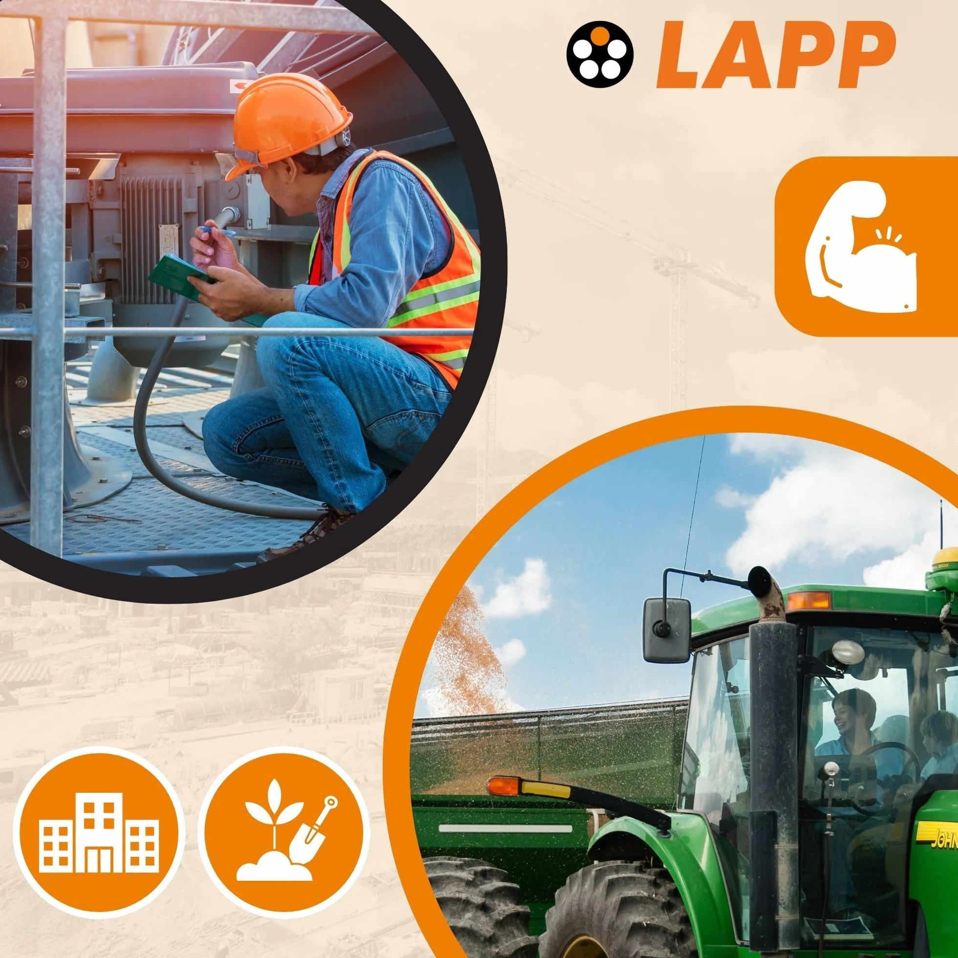 Lapp 10m Kabel Gumowy H07RN-F 7G1,5 - Elastyczny Przewód Zasilający | Przewód przyłączeniowy odporny na UV i olej, 7x1,5 mm², do użytku na zewnątrz, budowy oraz maszyn, trudnopalny