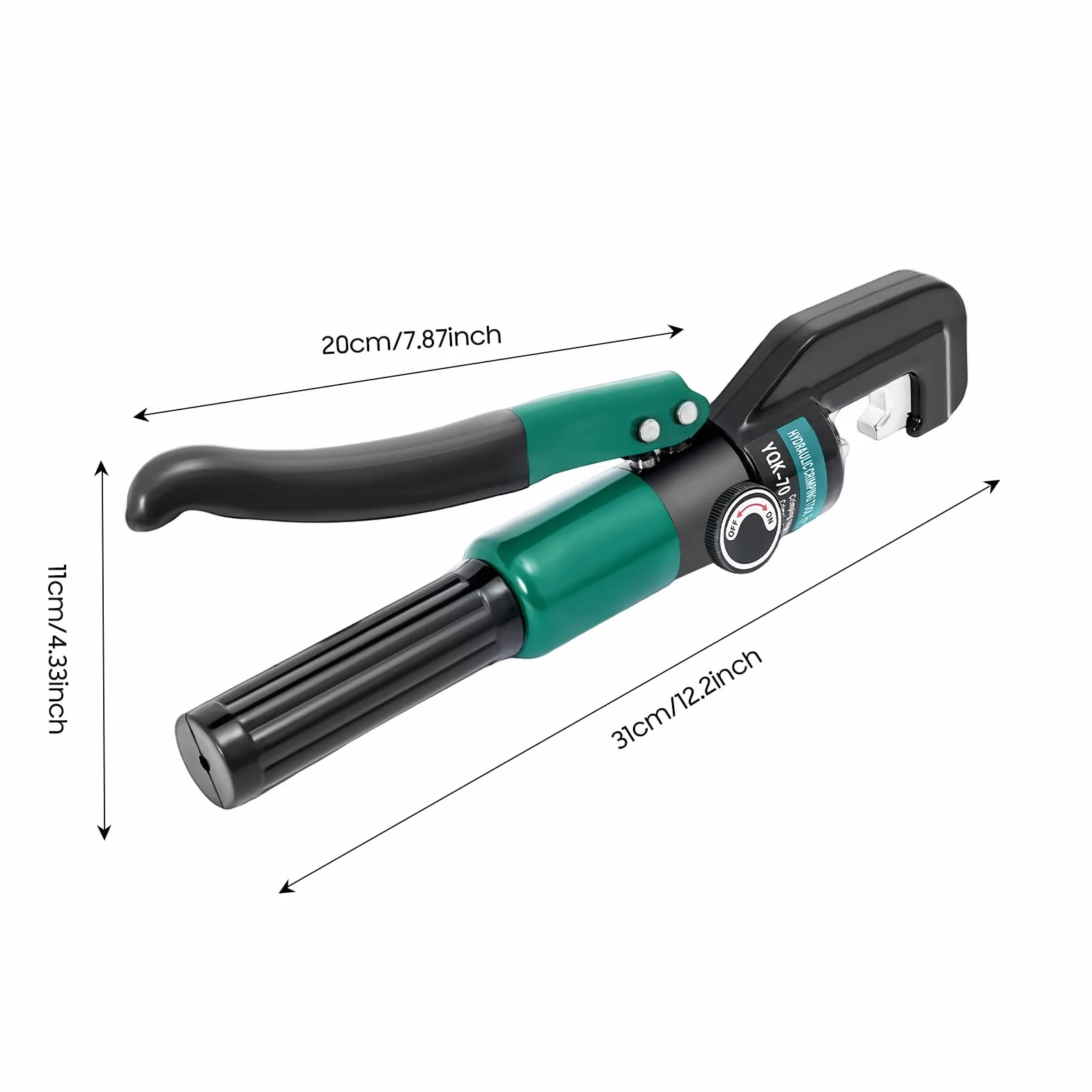 Hydrauliczne szczypce zaciskowe, prasa hydrauliczna, 4-70 mm², szczypce zaciskowe, końcówki kablowe z 8 zestawami zacisków, drut aluminiowy i miedziany