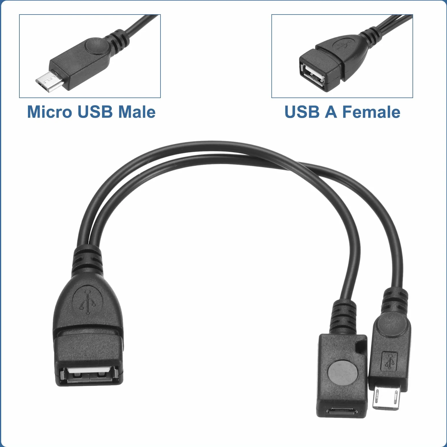 QUARKZMAN 2 sztuki adapter micro USB na USB OTG czarny