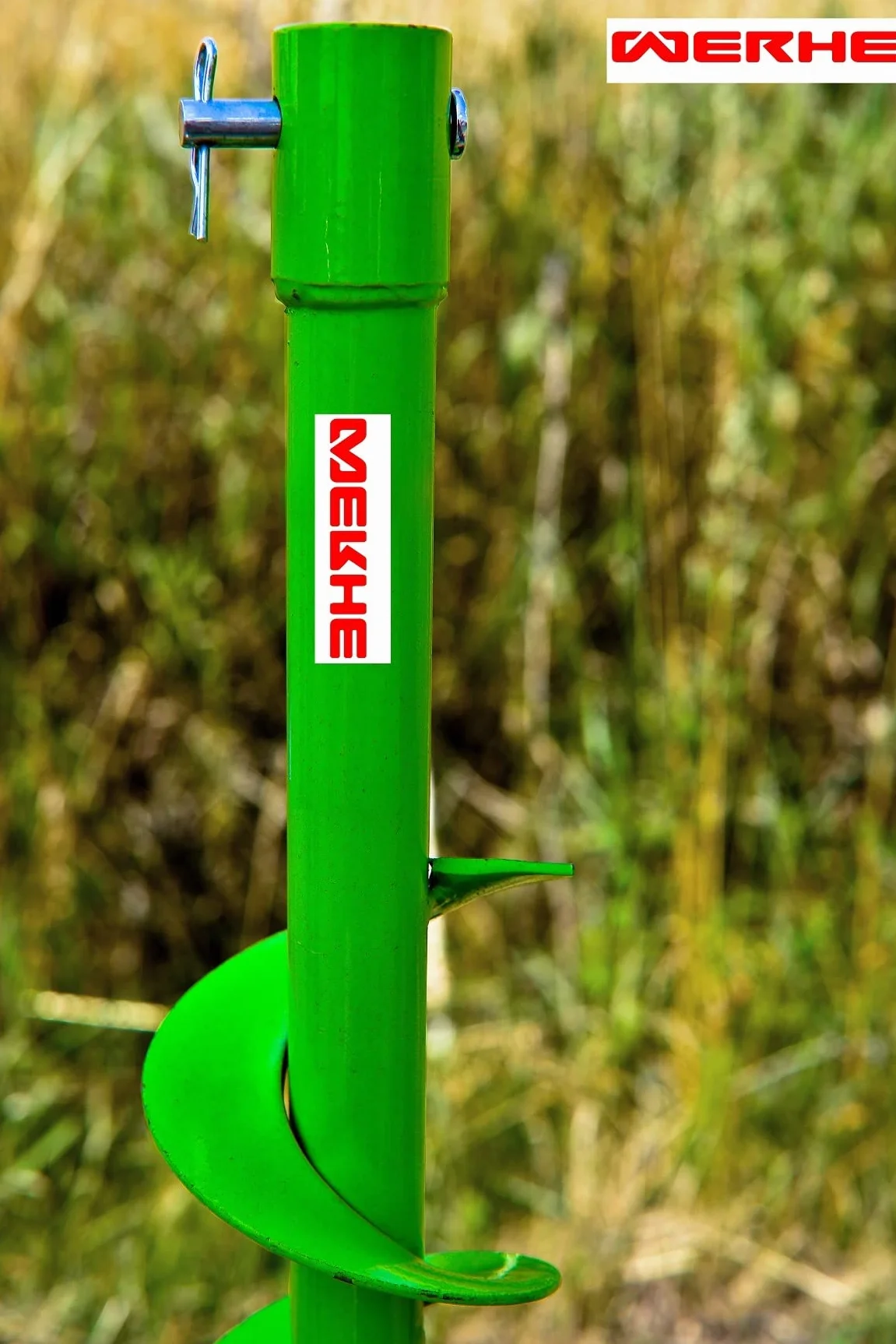 WERHE świder ziemny do wiertarki, Ø 150 mm, z adapter Hex | precyzyjny grot do lekkich do gleb średniozwartych, wysoka trwałość, długa żywotność, chwyt sześciokątny, zielony