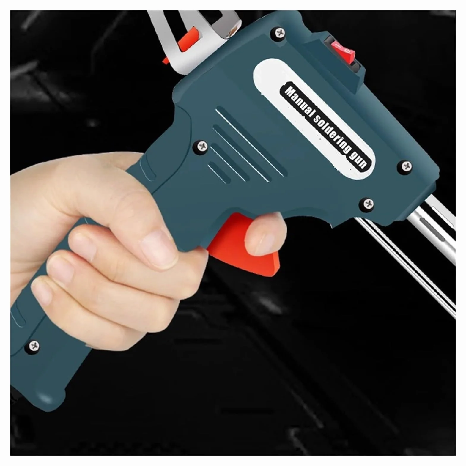 60W Elektryczna Lutownica Lutownica Maszyna Do Spawania Cyny Automatycznie Wysyła Cynę Ręczna Maszyna Zestaw Narzędzi Do Naprawy Ogrzewania Precyzyjne Podgrzewanie(5Pcs-Green)