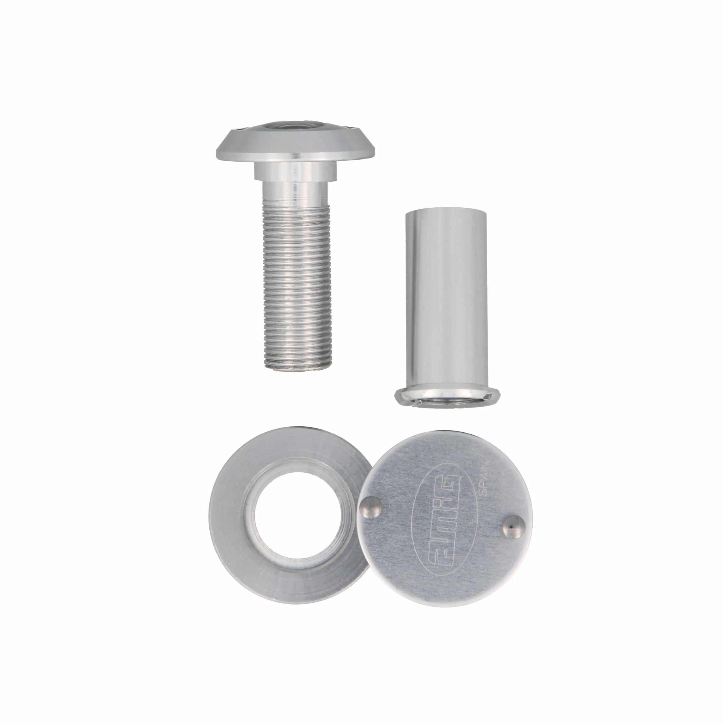 Amig - Mod. wizjer 3 z super kątową soczewką do drzwi wewnętrznych i zewnętrznych 3-14 z aluminium w kolorze srebrnym - aluminium - Wymiary: średnica 14 mm - grubość drzwi: 35-60 mm
