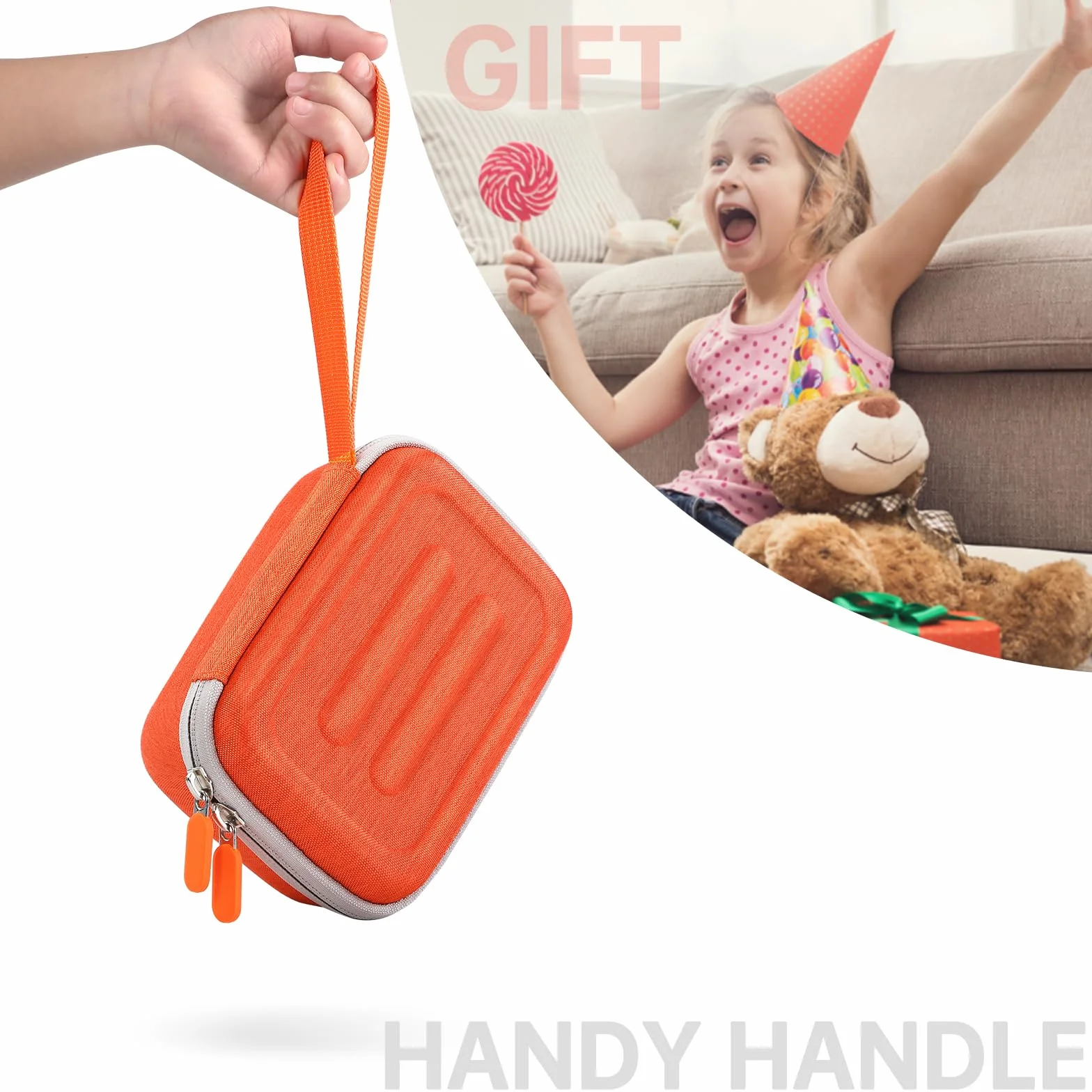 Etui podróżne Yoto Mini 2024 Edition EVA twarda torba pomarańczowy 6.3 x 4.7 x 3