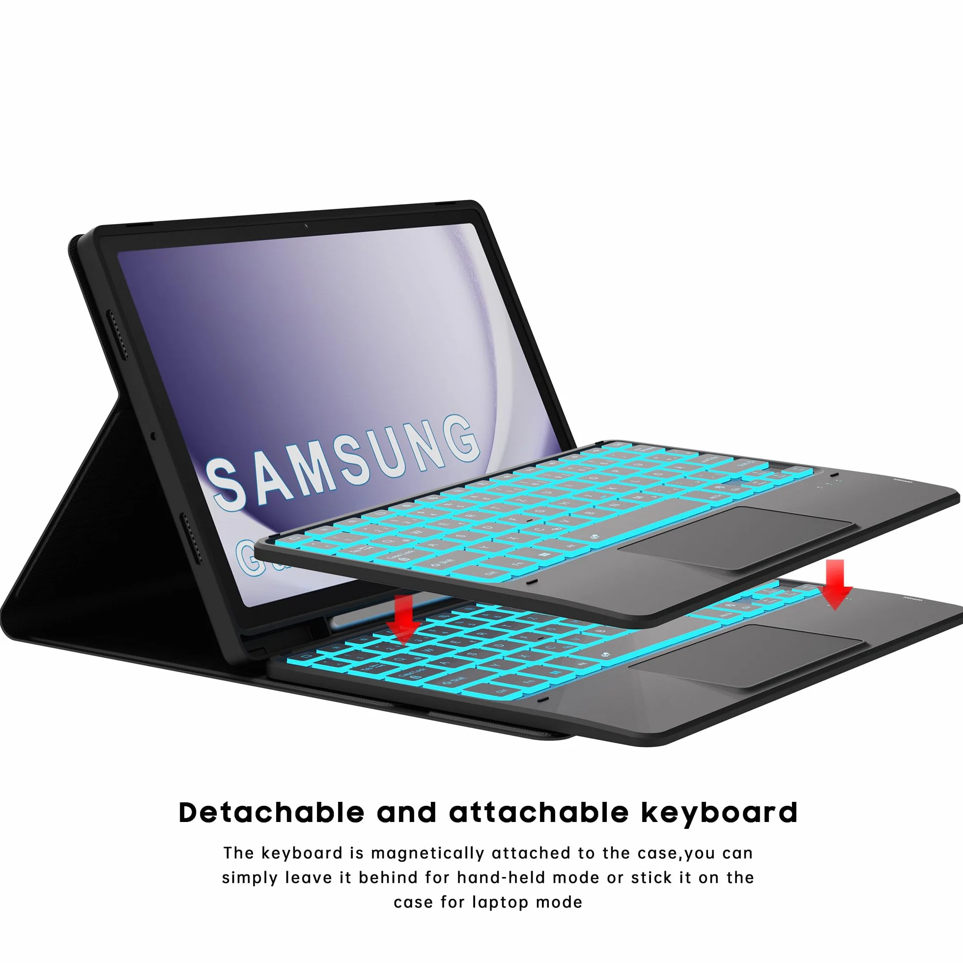 Etui do Samsung Galaxy Tab A9+ z klawiaturą QWERTZ podświetlana 11 cali