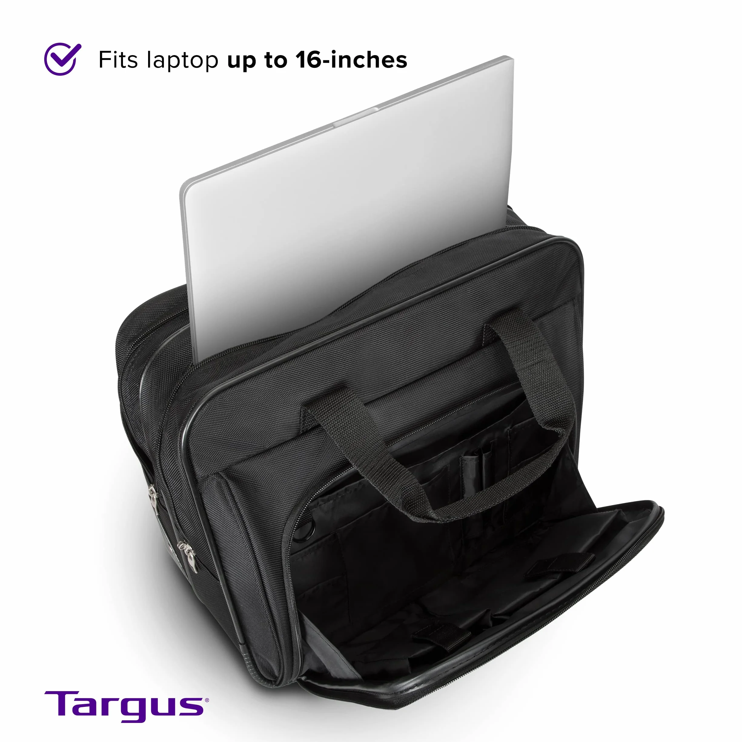 Targus Torba na laptopa na kółkach pasuje do laptopów o przekątnej ekranu do 16 cali, torba Executive Premium na rolkę, zaprojektowana z myślą o biznesowych, profesjonalnych podróżach i dojeżdżających