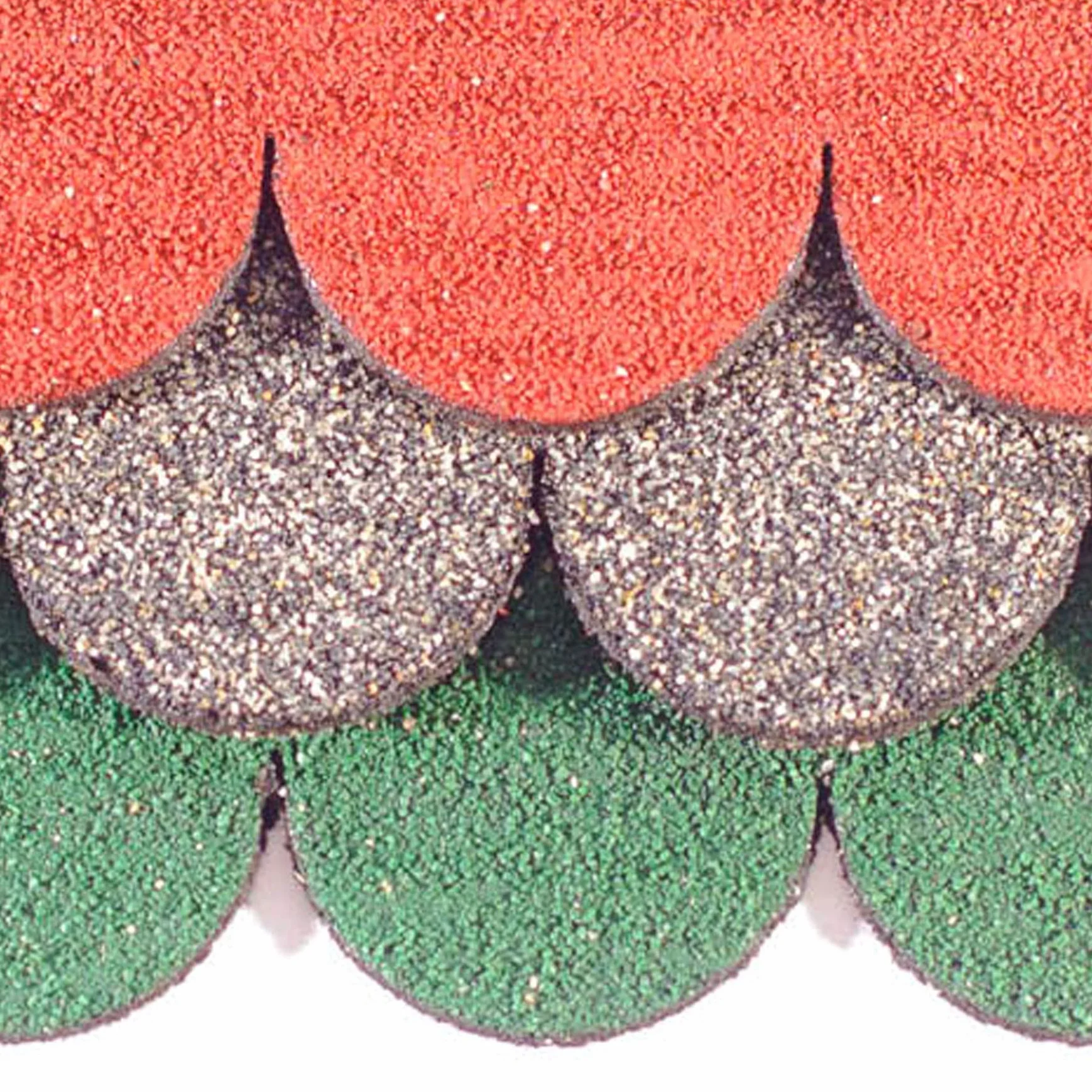 Mini gonty dachowe okrągłe (41 mm) - 3 zestawy - czerwone manufaktura Martinshof mini gonty dachowe, paski gontu, ogon bobra wyprodukowane w warsztacie dla osób niepełnosprawnych