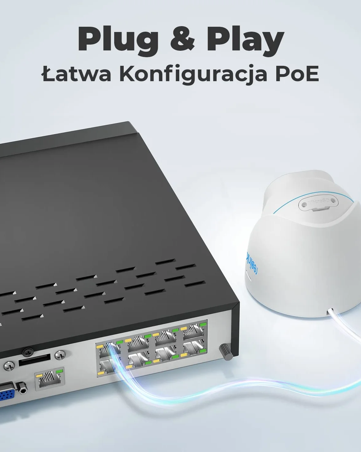 Reolink 4K PoE H.265 Zestaw kamer do monitoringu CCTV, 4 sztuki zewnętrznych kamer IP 8MP z wykrywaniem osób/pojazdów i 8-kanałowy NVR z 2 TB HDD do nagrywania 24h/7 Noktowizja Wodoodporność