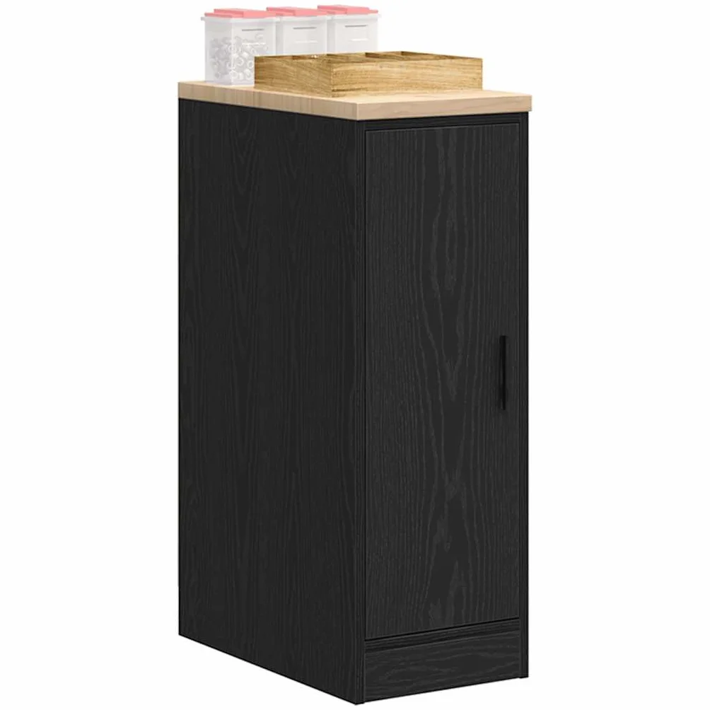 vidaXL Garażowa szafka do przechowywania Czarna 30x51x85 cm, szafka, szafka narzędziowa, szafka dolna, szafka garażowa, szafka do przechowywania