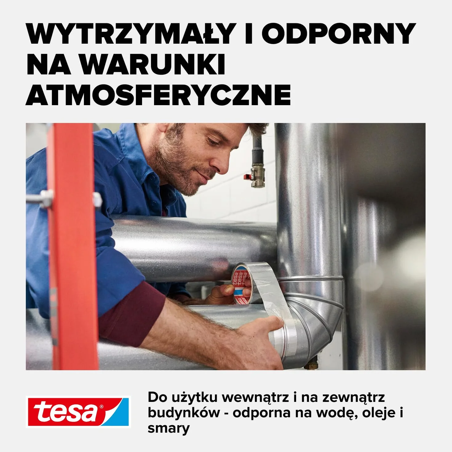 Tesa 56223-00000-11 Samoprzylepna Taśma Aluminiowa, Srebrny, 10 m x 50 mm