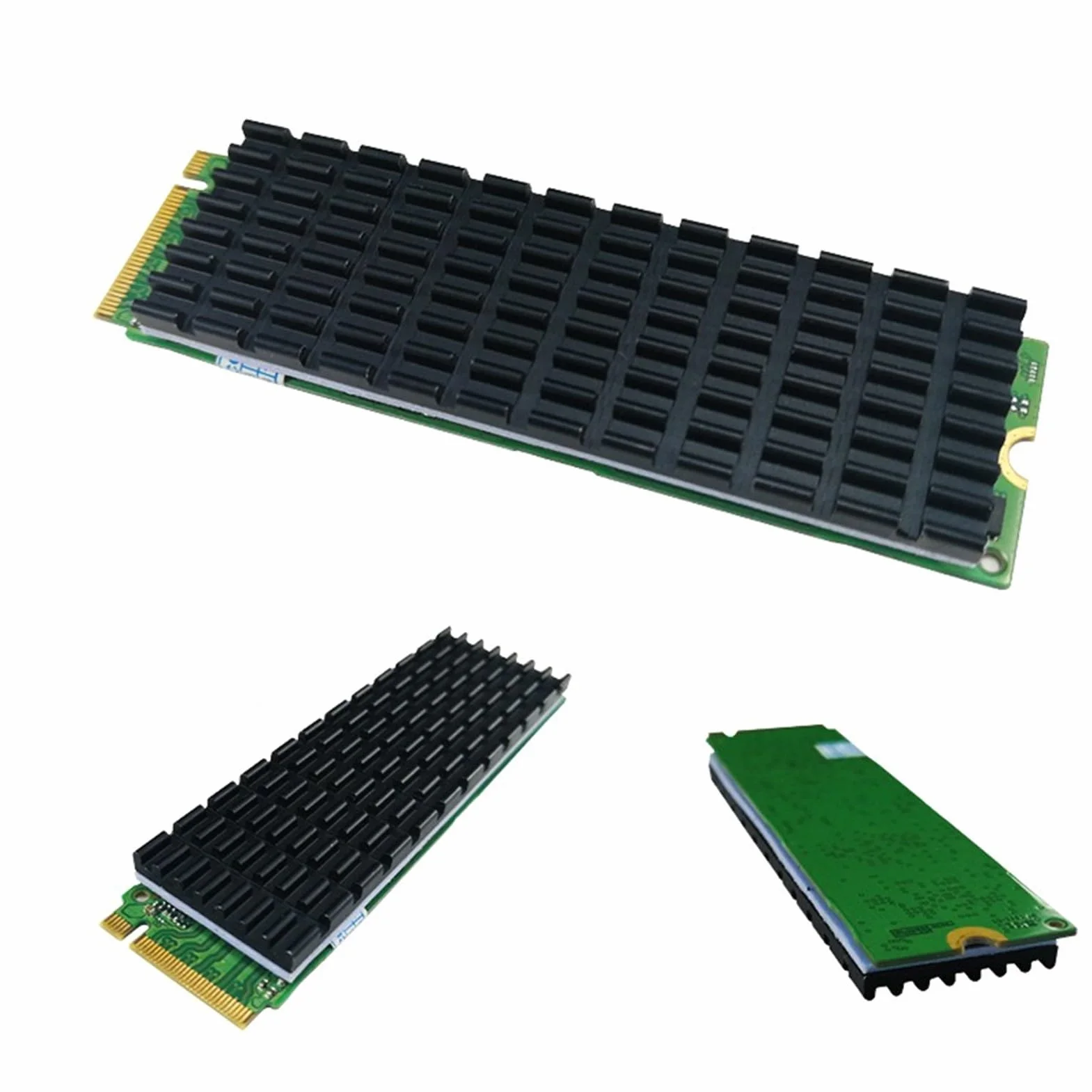 Radiator SSD do PCIe M.2 2280 70x22x3mm Aluminium Chłodnica Chłodząca Czarny
