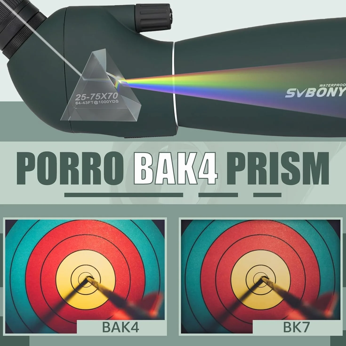 Svbony SV28PLUS Luneta 25-75x70mm FMC BAK4 Bezprzewodowa
