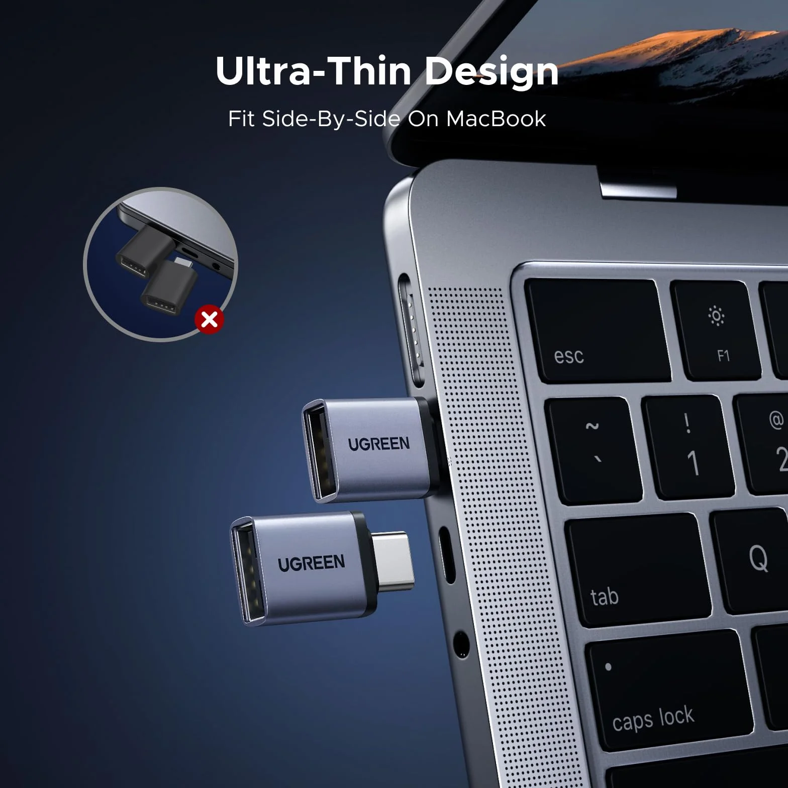 UGREEN Adapter USB C na USB OTG 10 Gb/s Thunderbolt 4/5 Kompatybilny z iPhone 16 serii 15 MacBook Pro M4 Mac Mini Galaxy S25