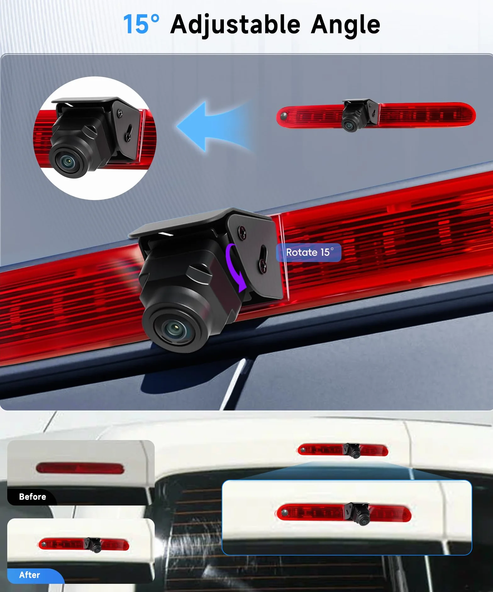 Kamera cofania do Peugeot Partner 2008-2020 Citroen Berlingo 2008-2020 trzeciego stopu IR noktowizor wodoodporny IP67
