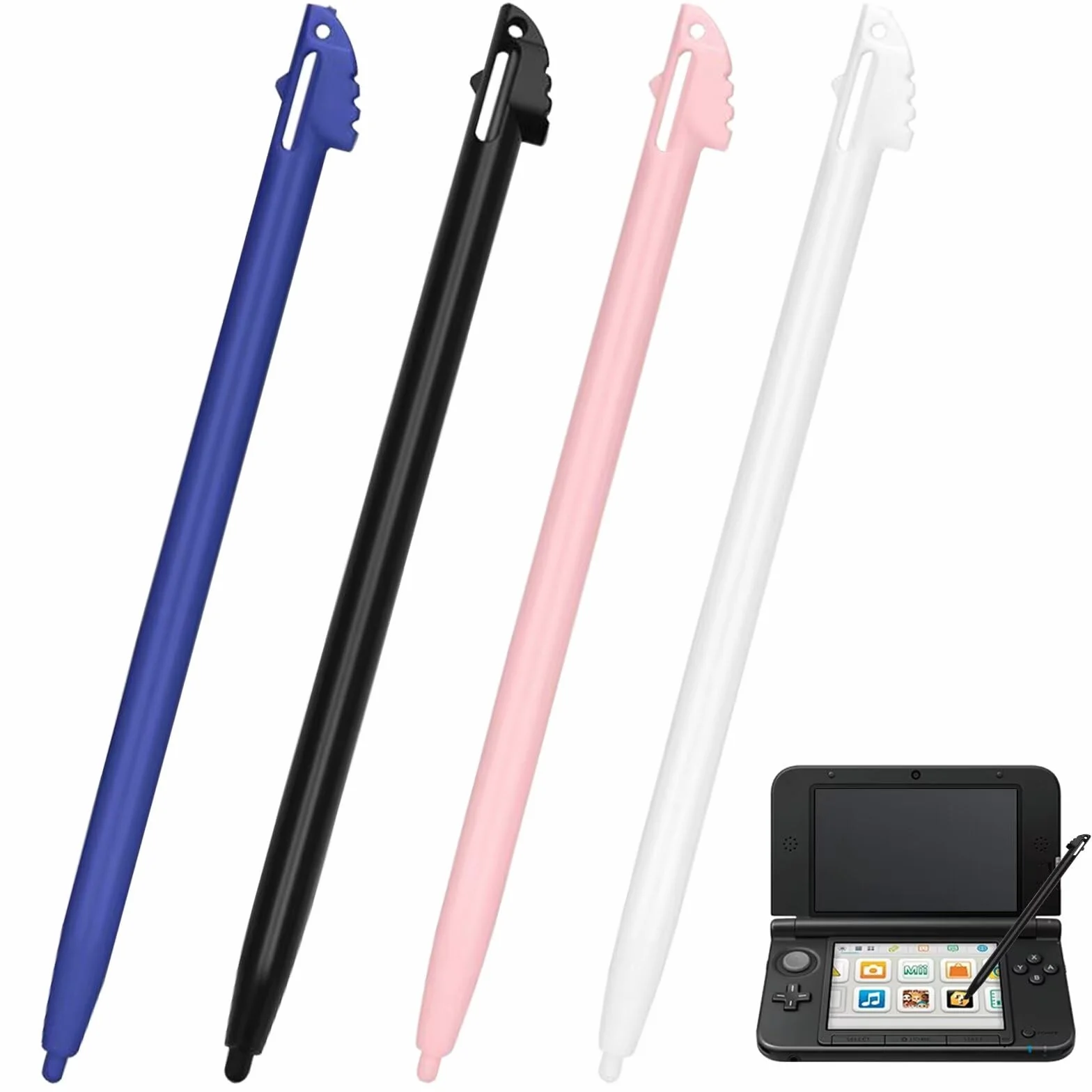 4 rysiki do 3DS XL, Nintendo 3ds XL, rysik do ekranu dotykowego, rysik do konsoli 3DSXL, plastikowe akcesoria zastępcze (4 kolory)