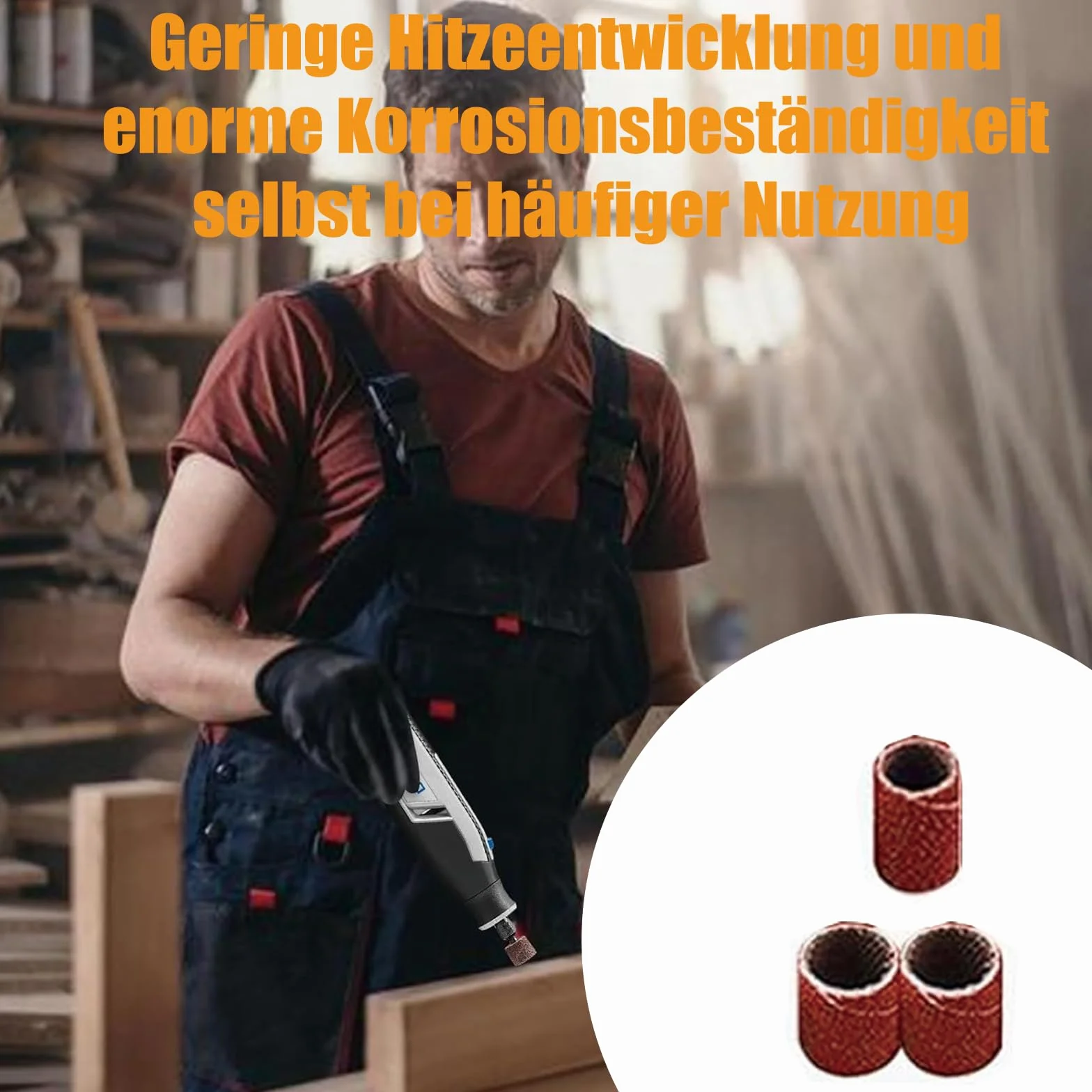Zestaw 132 tulejek szlifierskich, z pudełkiem do szlifowania, w zestawie 120 sztuk taśm szlifierskich, 12 sztuk wałków szlifierskich do narzędzi tokarskich, taśmy szlifierskiej, mini narzędzia
