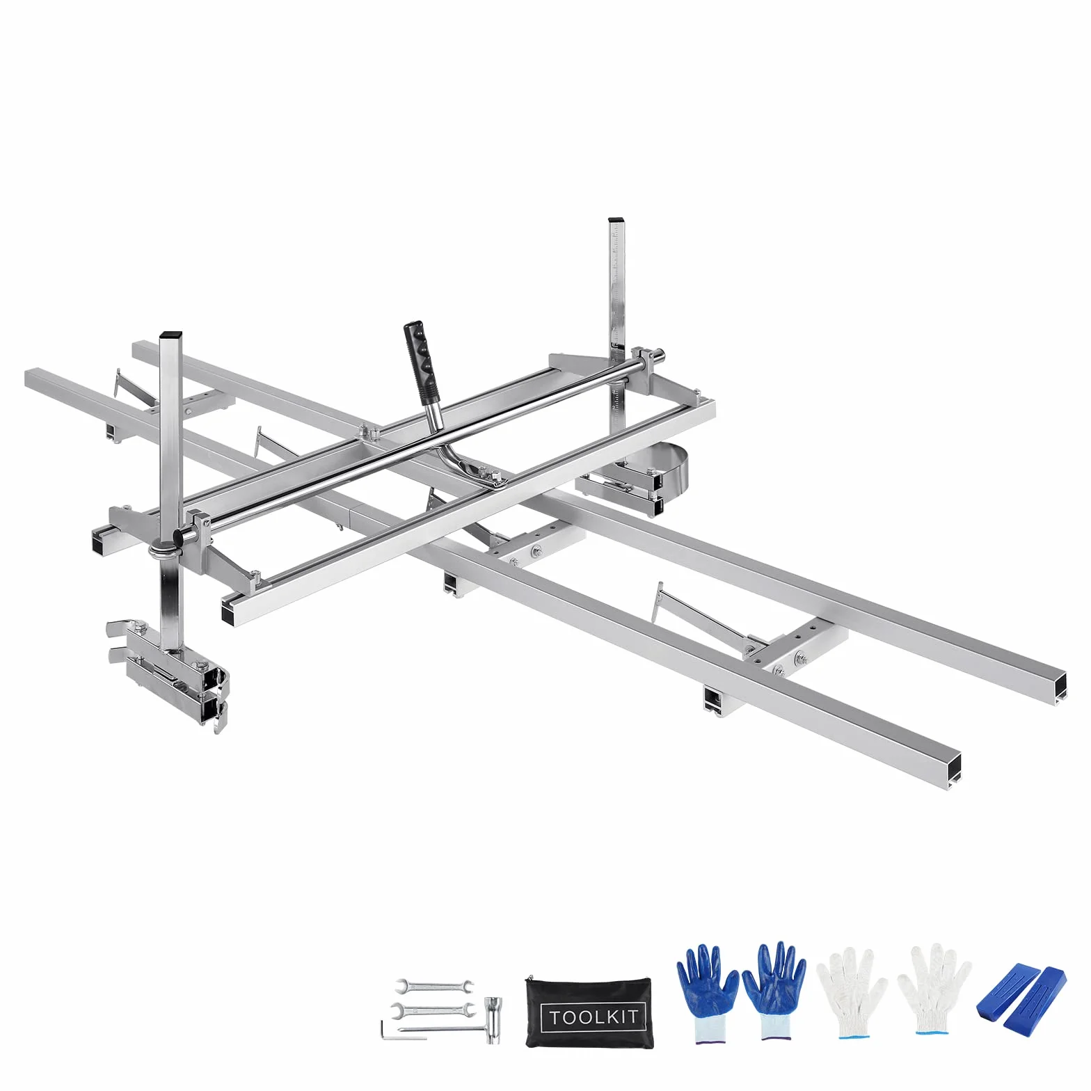VEVOR System prowadnicy młyna łańcuchowego i młyna szynowego przenośnego pręta prowadnicy 14 "-36" Prowadnica szyny frezowania piły 274 cm z piłą łańcuchową dla stolarzy