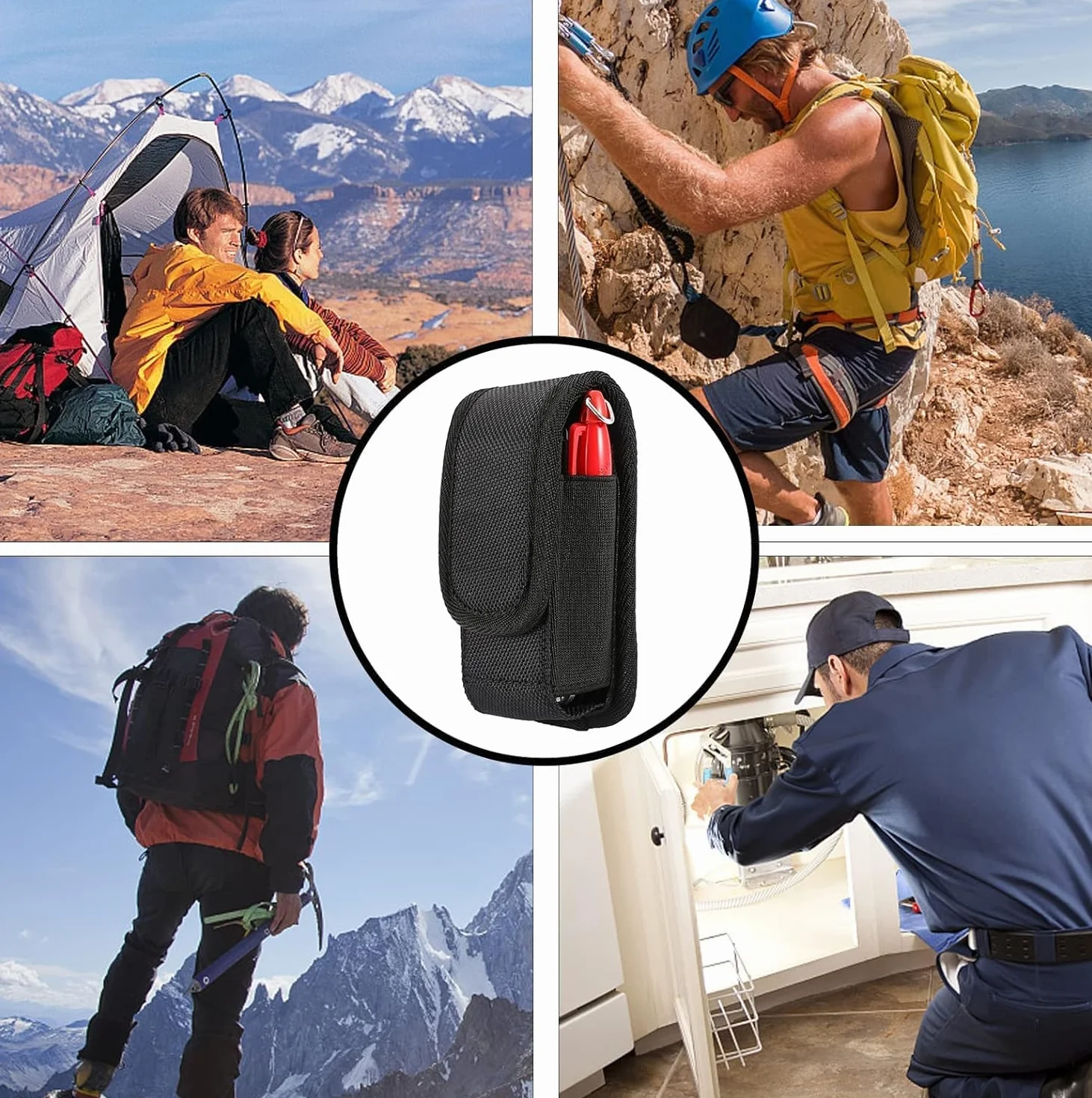 Multitool Etui EDC Organizer Paskowy Kabura Narzędziowa Torba, Wave Plus Wingman Surge Magnetic Closure Pouch, Taktyczny Uchwyt na Scyzoryk, Czarny