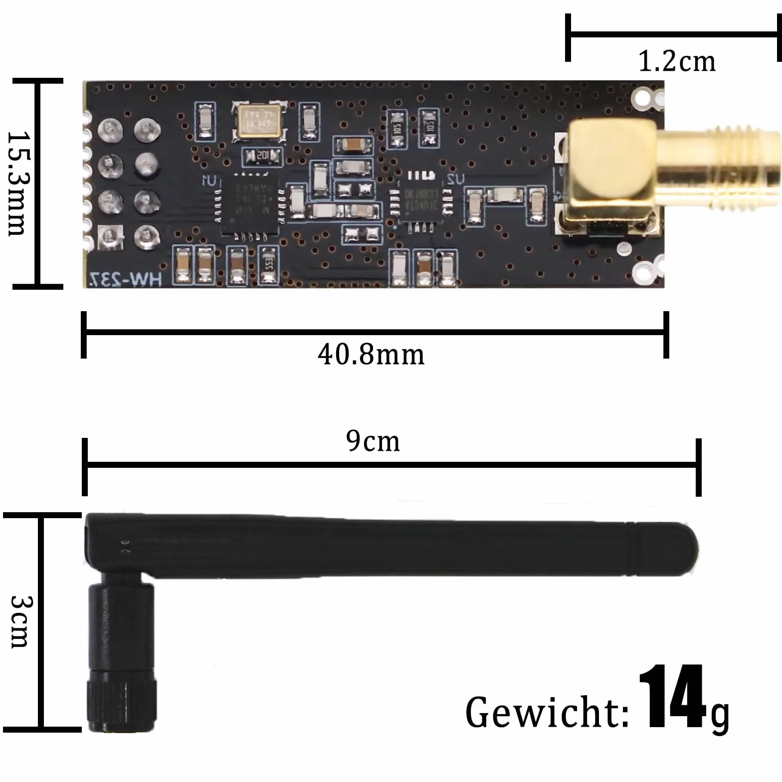 GERUI NRF24L01 + PA + LNA moduł radiowy 2,4 GHz 1100 m RF antena SMA kompatybilny z Arduino