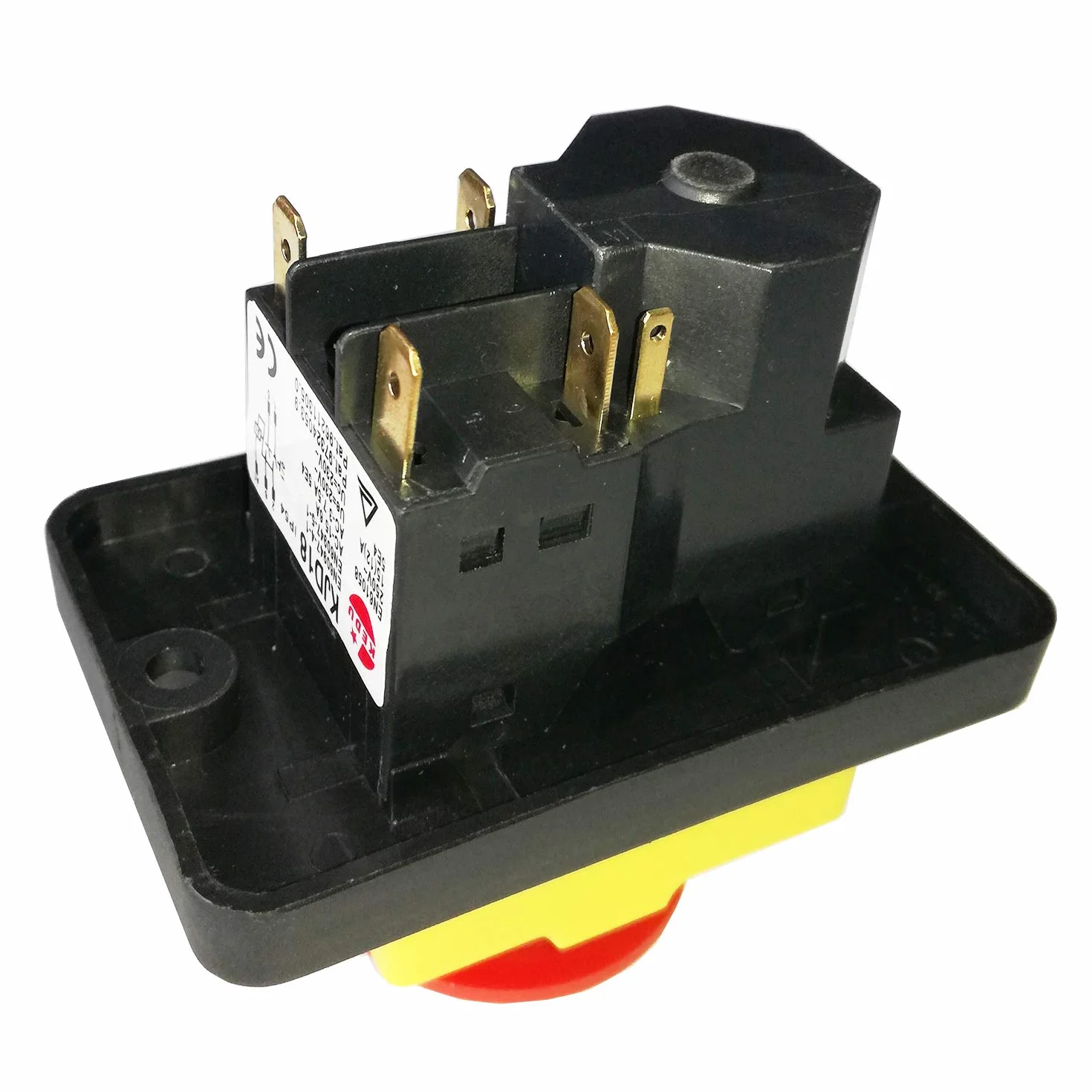 KEDU KJD18 5-pinowy wodoszczelny przełącznik elektromagnetyczny przyciskowy, ochrona pracy, przełącznik przyciskowy, 250 V, 15 (12) A