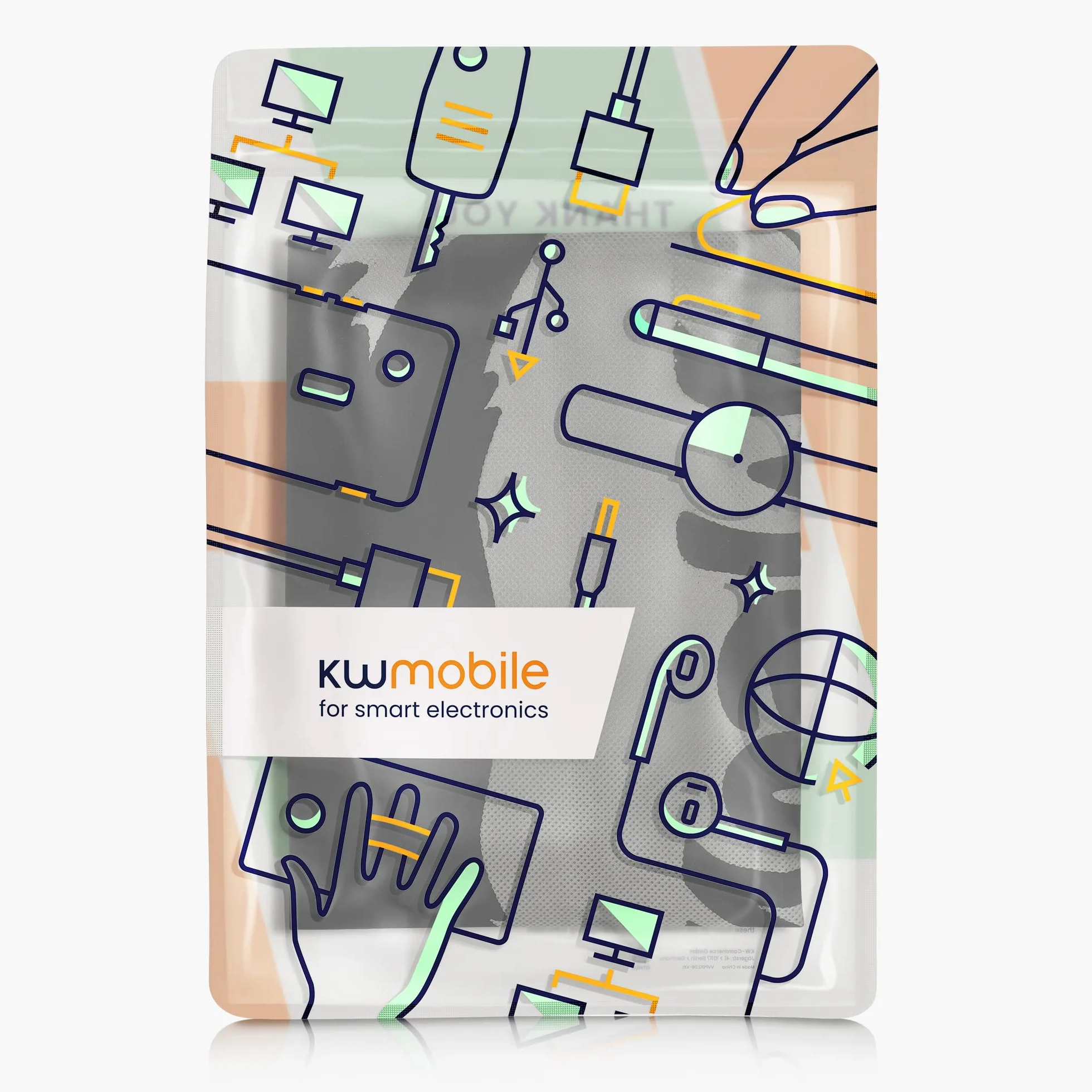 kwmobile Pokrowiec monitor 86.4-89.9 cm Meow Cat Grey/Black