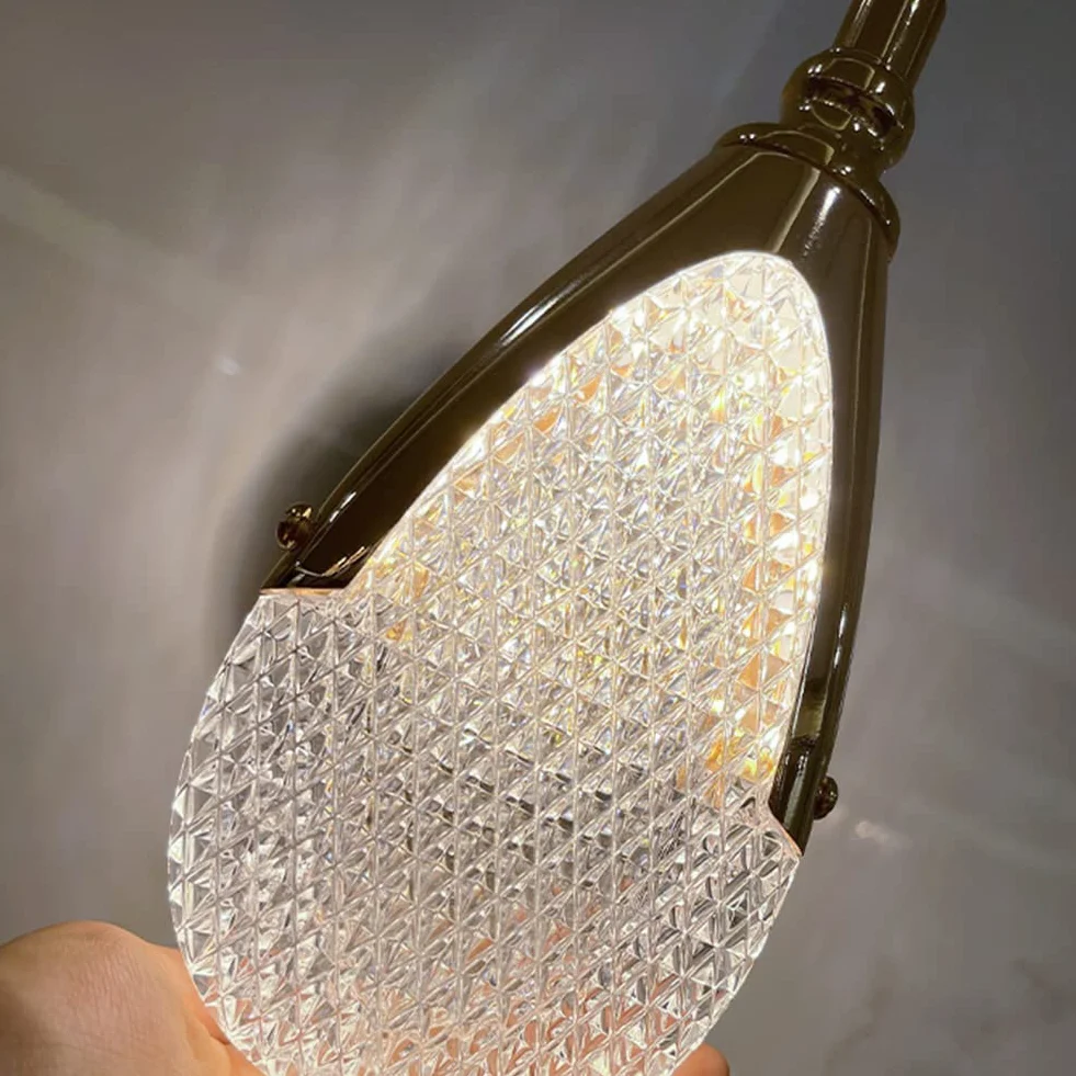 Nowoczesne oświetlenie wewnętrzne LED 5W regulowane trójkolorowe z akrylowym abażurem, czarne metalowe podstawowe kinkiety, lampka nocna do sypialni, lampka nocna z wyświetlaczem