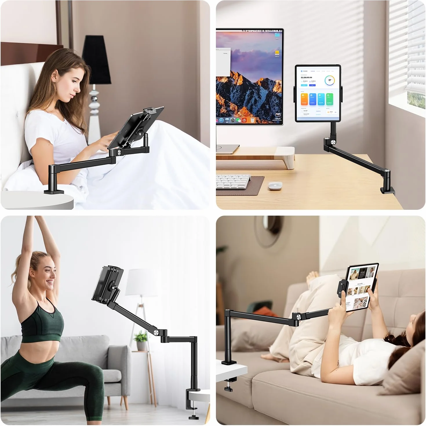 Elitehood Uchwyt na iPada 71 cm Aluminiowy Regulowany Stojak na Tablet