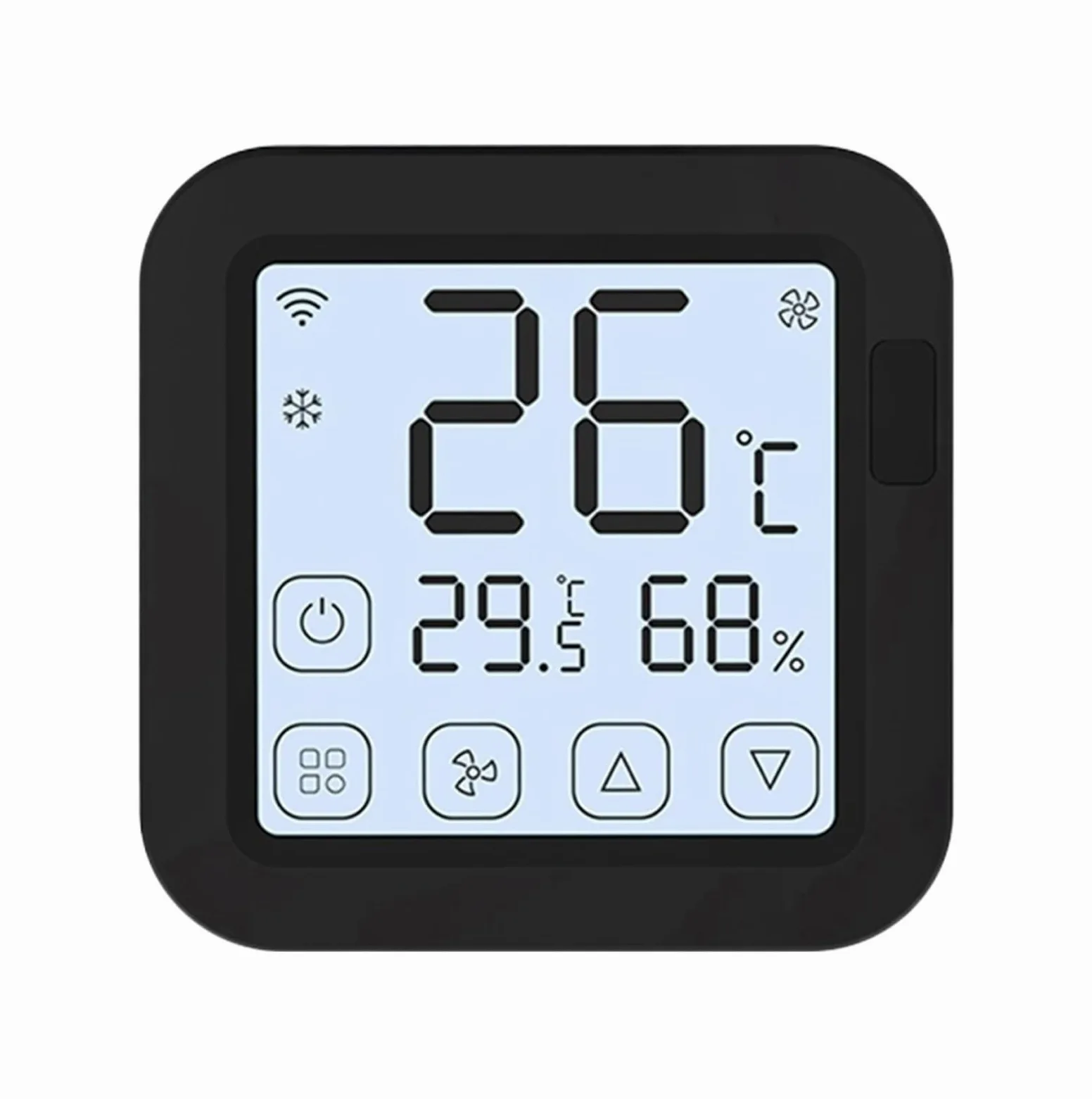 Inteligentny termostat, Tuya Inteligentny sterownik klimatyzatora, termostat z wyświetlaczem LCD Kontrola aplikacji Czujnik temperatury i wilgotności Monitor