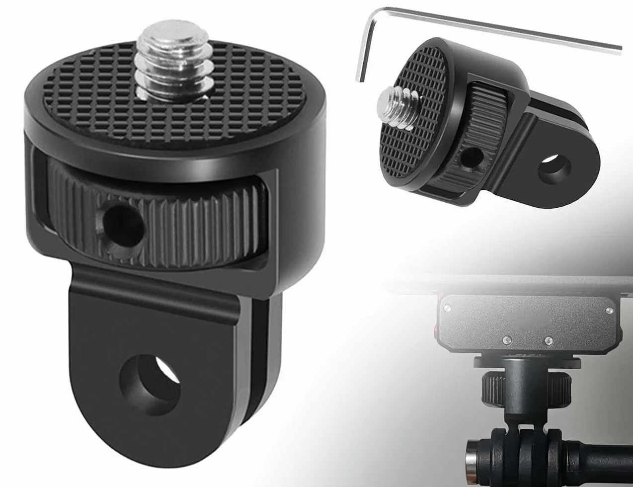 KAPSING 1/4 cala obrót 360° adapter gwintu do statywu akcesoria do aparatu kompatybilny z Gopro Insta 360 X2 X3