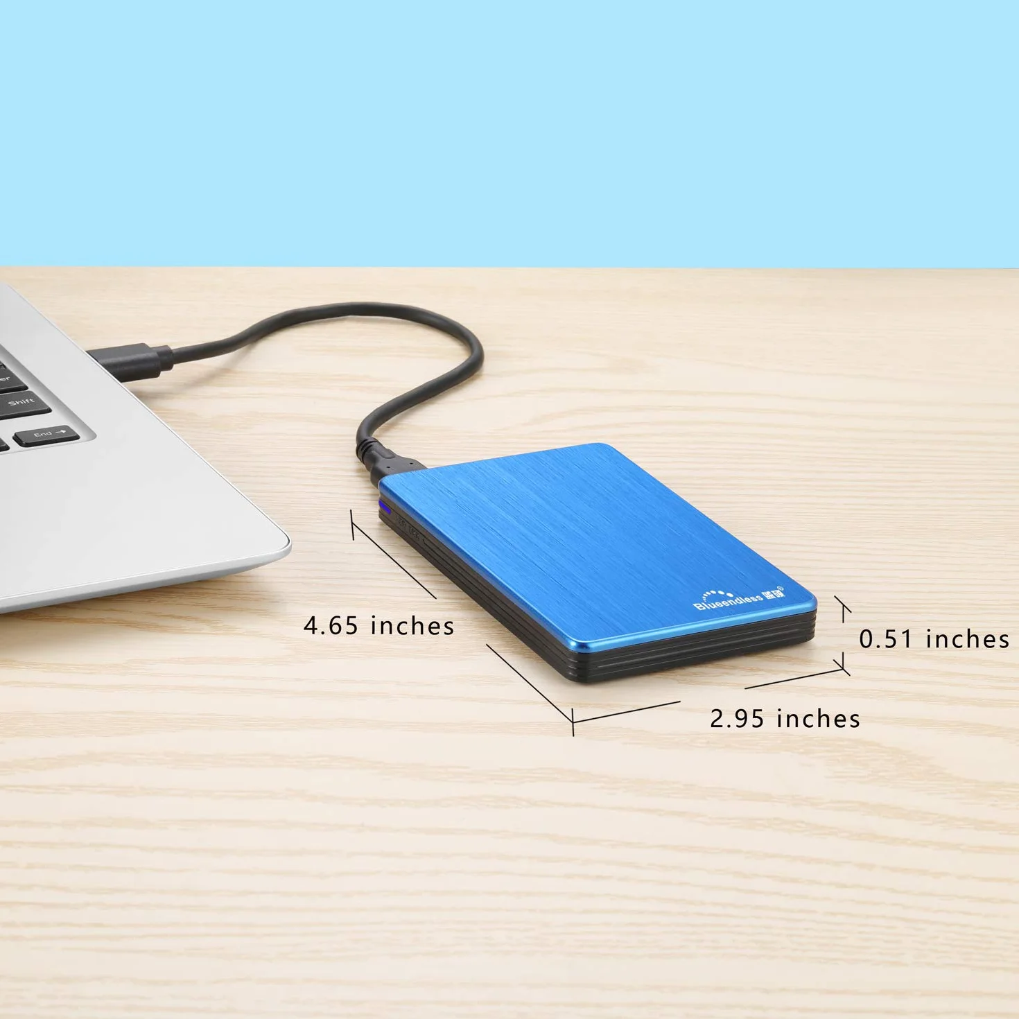 Zewnętrzny Dysk Twardy 2,5 cala USB 3.0 500 GB Niebieski