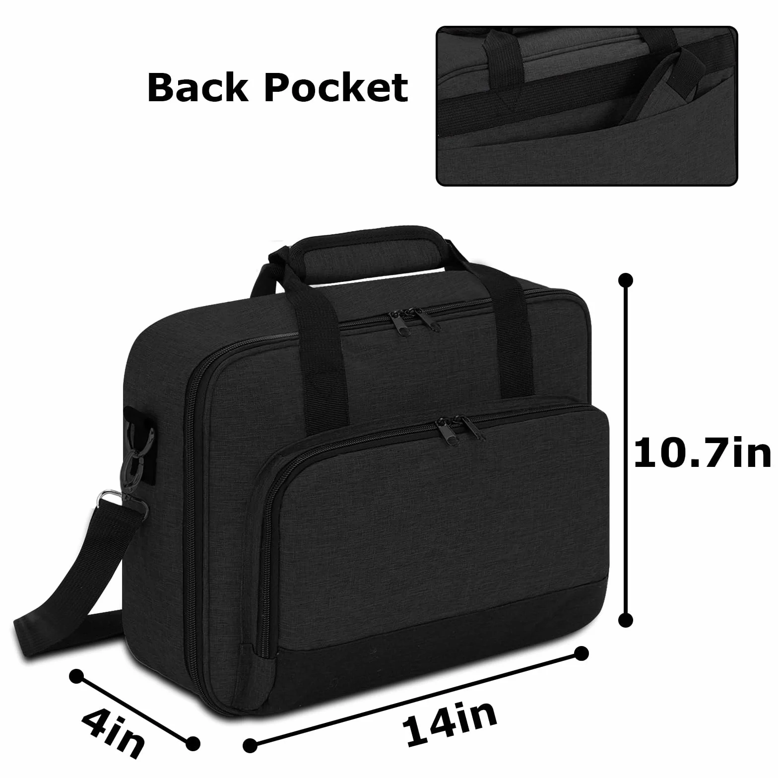 Torba do projektora czarna kompatybilna Epson BenQ ViewSonic regulowane paski na ramię