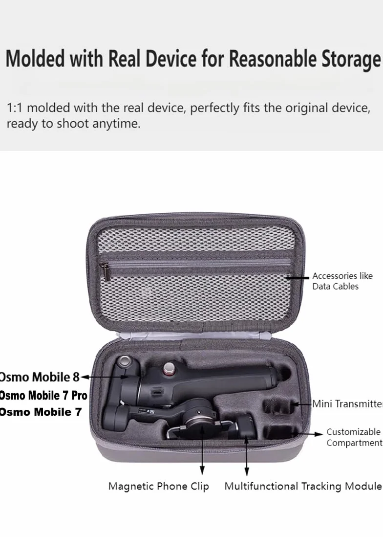 Lokyoyo Etui do DJI Osmo Mobile 8, Przenośna Torba Ręczna na Stabilizator Gimbal 8/7/7P