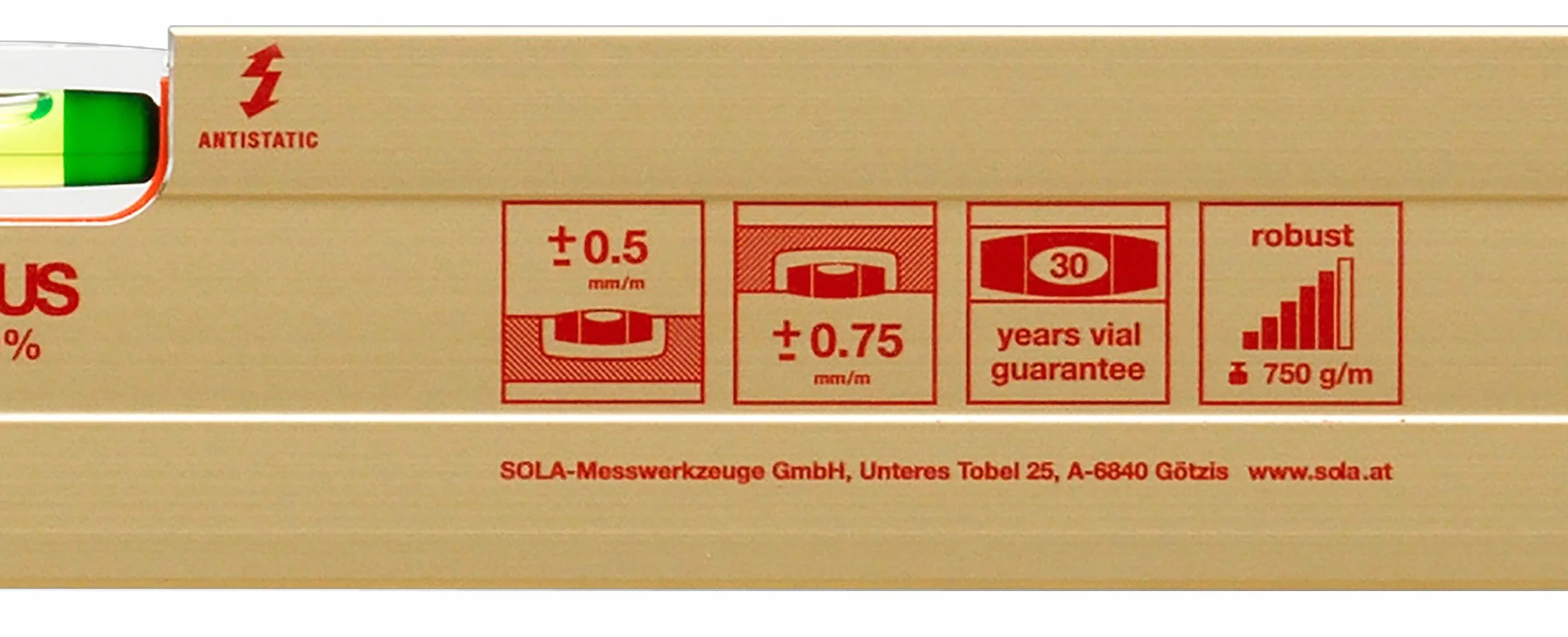 Sola 1161401 "AZ 120" poziomica, złoty, 120 cm