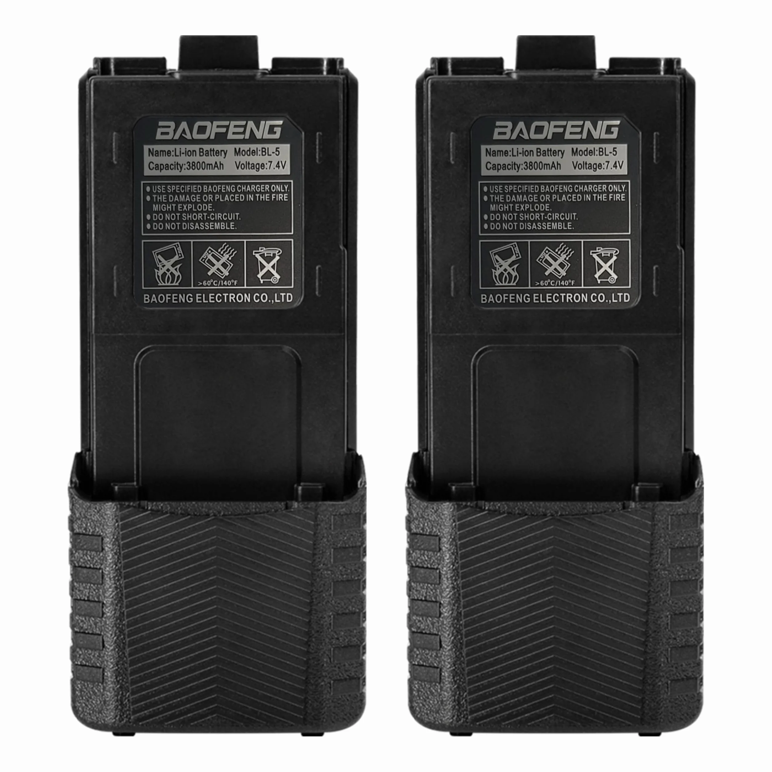 2 x Mirkit - BAOFENG UV-5R akumulator 3800 mAh - bateria kompatybilna z radiotelefonem Baofeng UV-5R Plus, Baofeng UV mk5, UV-mk5X3 / RD-5mk5/ UV-mk5TP / UV-5X3 - akcesoria do krótkofalówki Baofeng Walkie