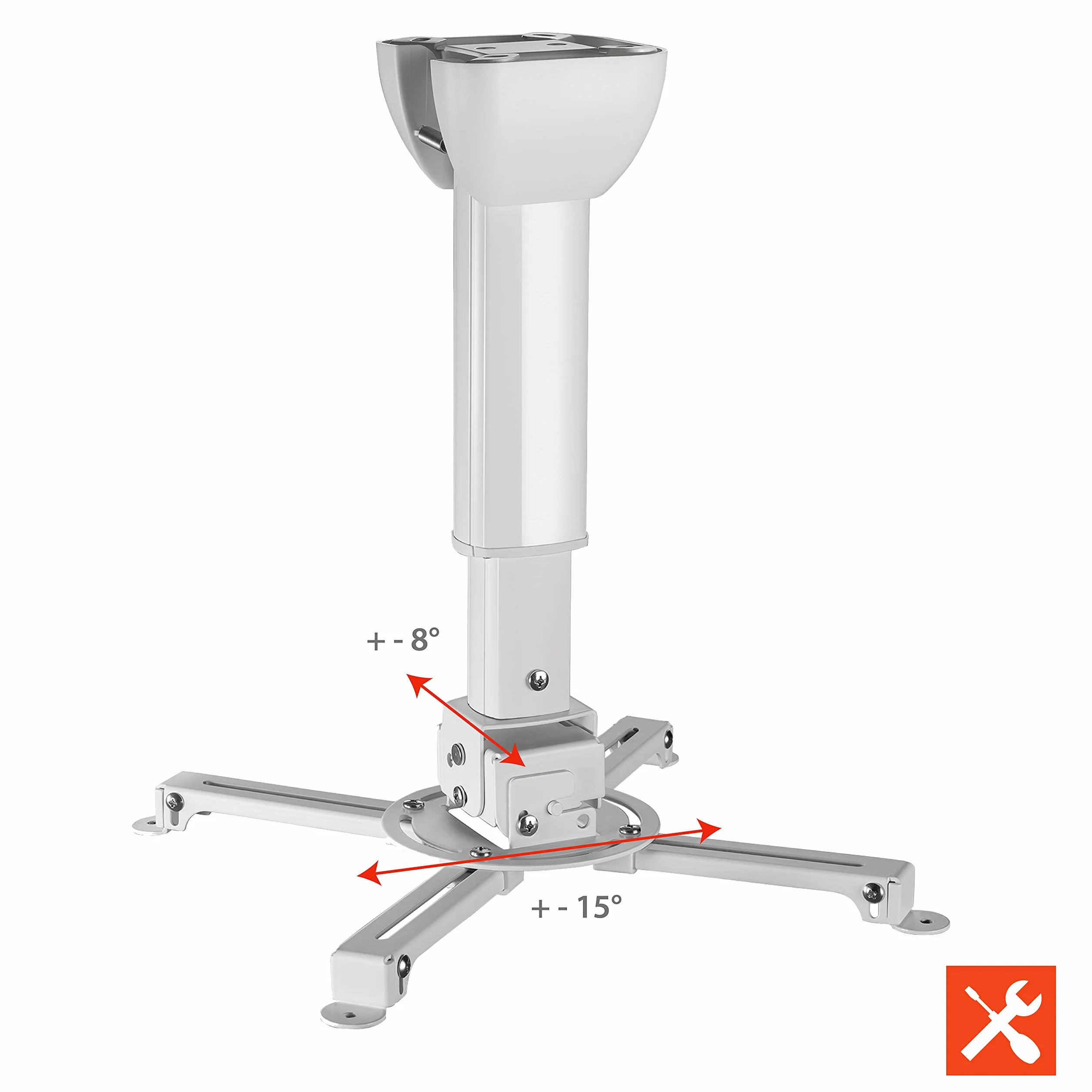 celexon Odchylany uchwyt sufitowy do projektora biały Multicel 3040Pro 30-40 cm 15 kg