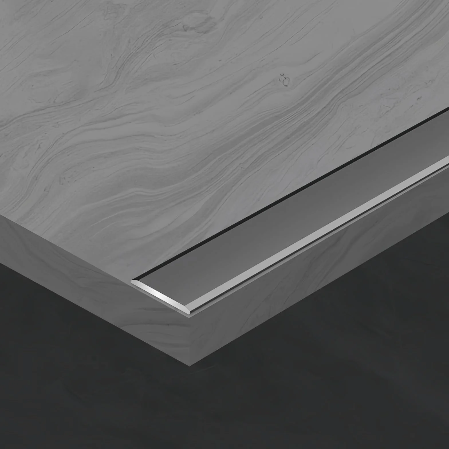 Aluminiowa listwa krawędziowa 90 cm, 3 szt., metalowy próg drzwi, do dywanów, laminatu, Ti i drewna, do flo Trats szara, 60 mm, idealna do domów i biur