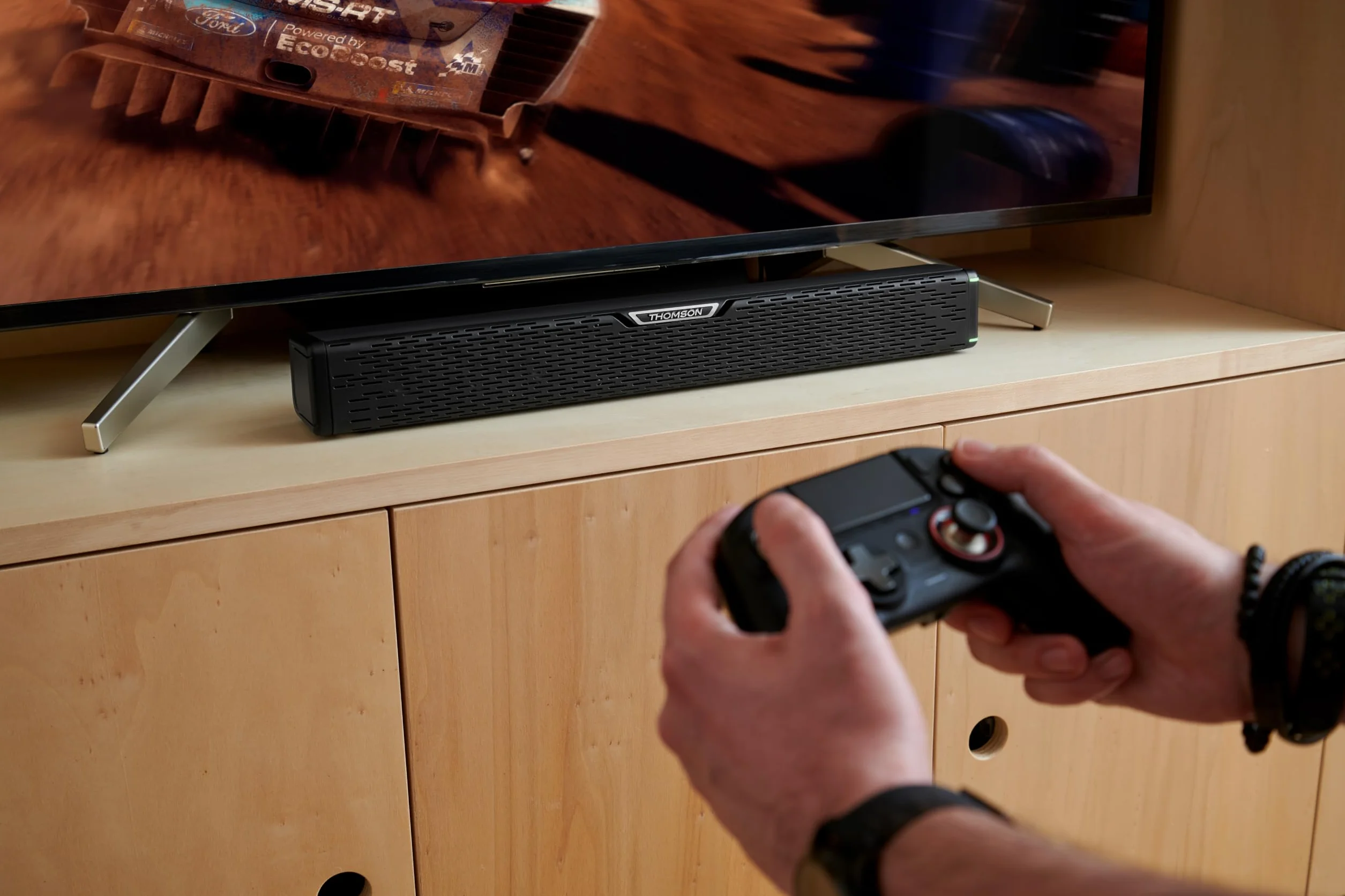 Thomson SB60BTS Soundbar – 120W Całkowitej Mocy Muzycznej –Bluetooth 5.0 – W Zestawie Subwoofer – Możliwość Montażu na Ścianie – Wejście Optyczne i AUX – Pilot zdalnego sterowania
