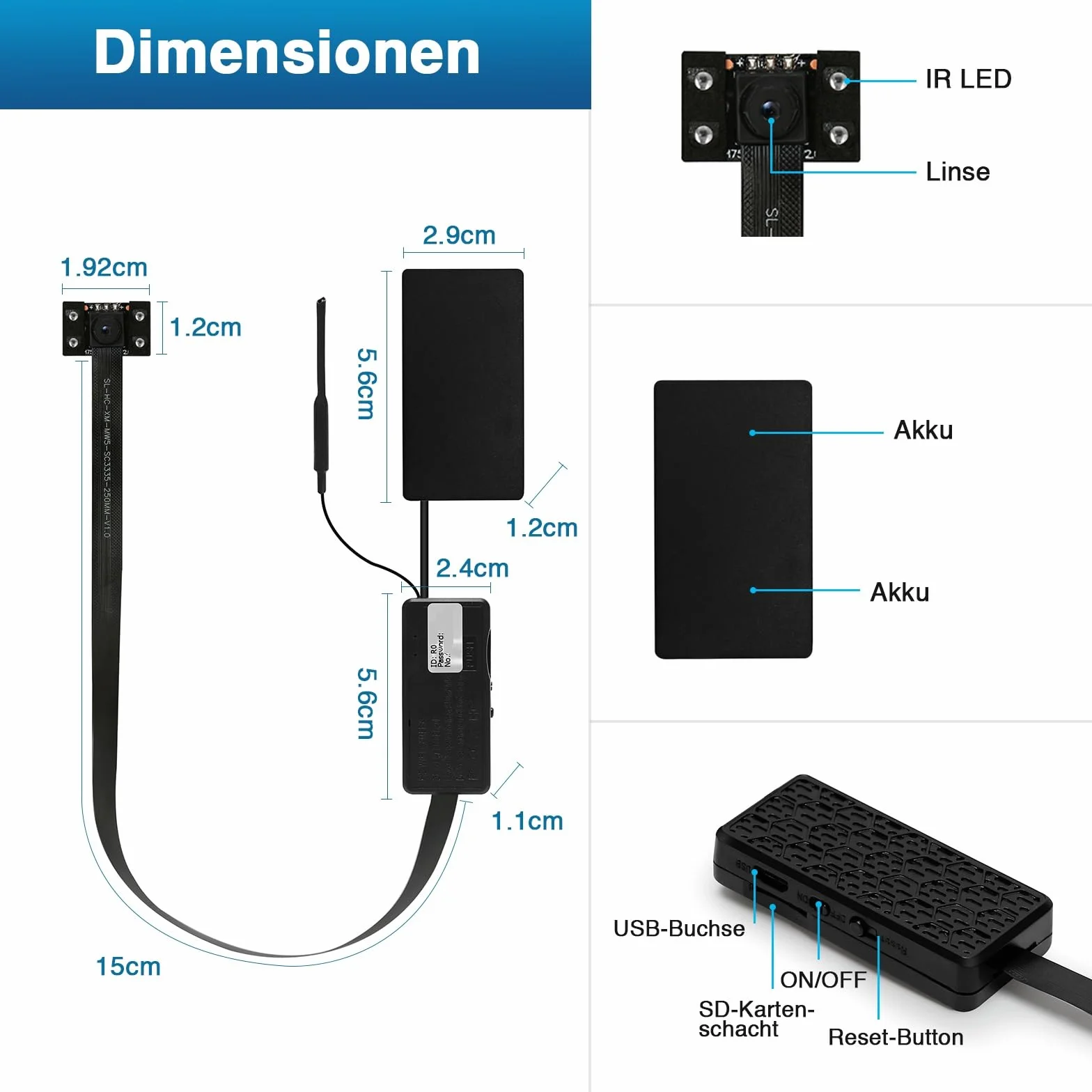 WIWACAM Mini kamera WLAN 4K Ultra HD kamera IP Wi-Fi z czujnikiem ruchu noktowizorem akumulatorem