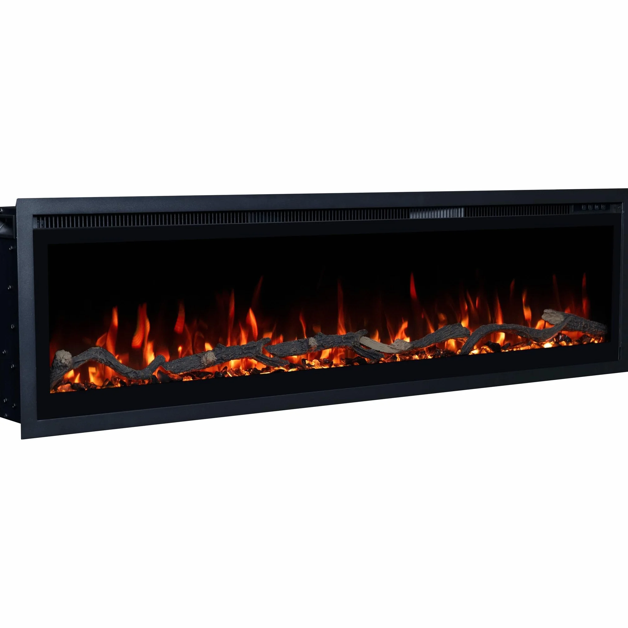 Kominek elektryczny Emotion Flame Regal 182 - ogień premium - na ścianę i do zabudowy - 182x35x12 cm - kominek LED z grzaniem 900/1800 W