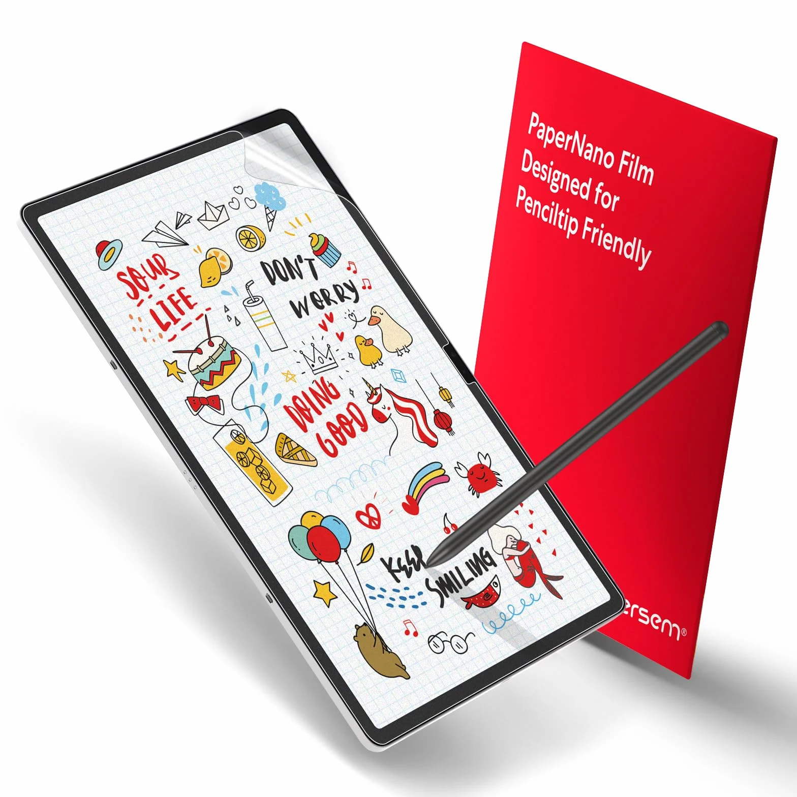 BERSEM Papierowa Folia Ochronna do Samsung Galaxy Tab S10 Plus/Tab S9 Plus/Tab S9 FE Plus/Tab S8 Plus/Tab S7 FE/Tab S7 Plus 12,4"