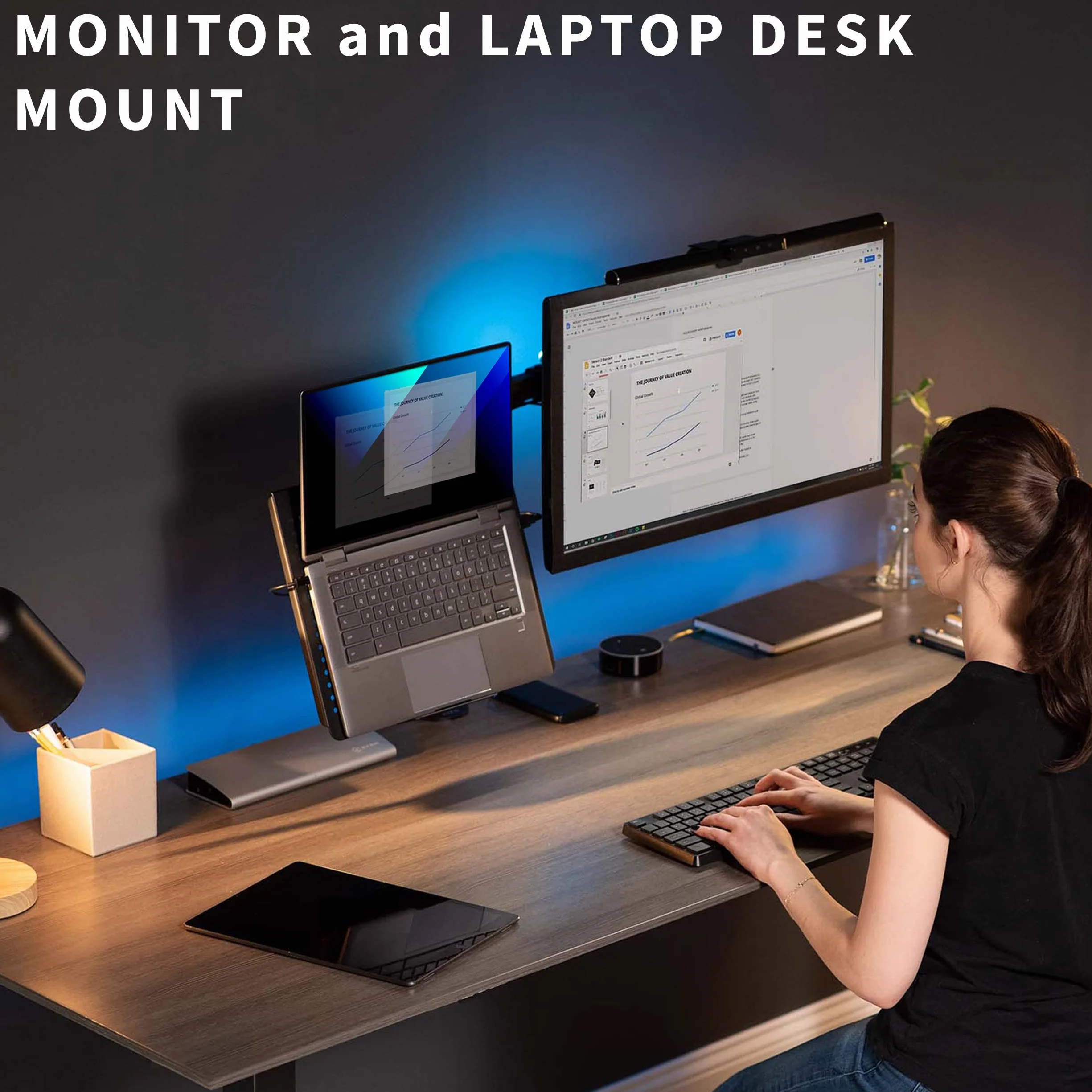 VIVO regulowany stojak monitorowy 13-32 cali do laptopów 17 cali STAND-V002C