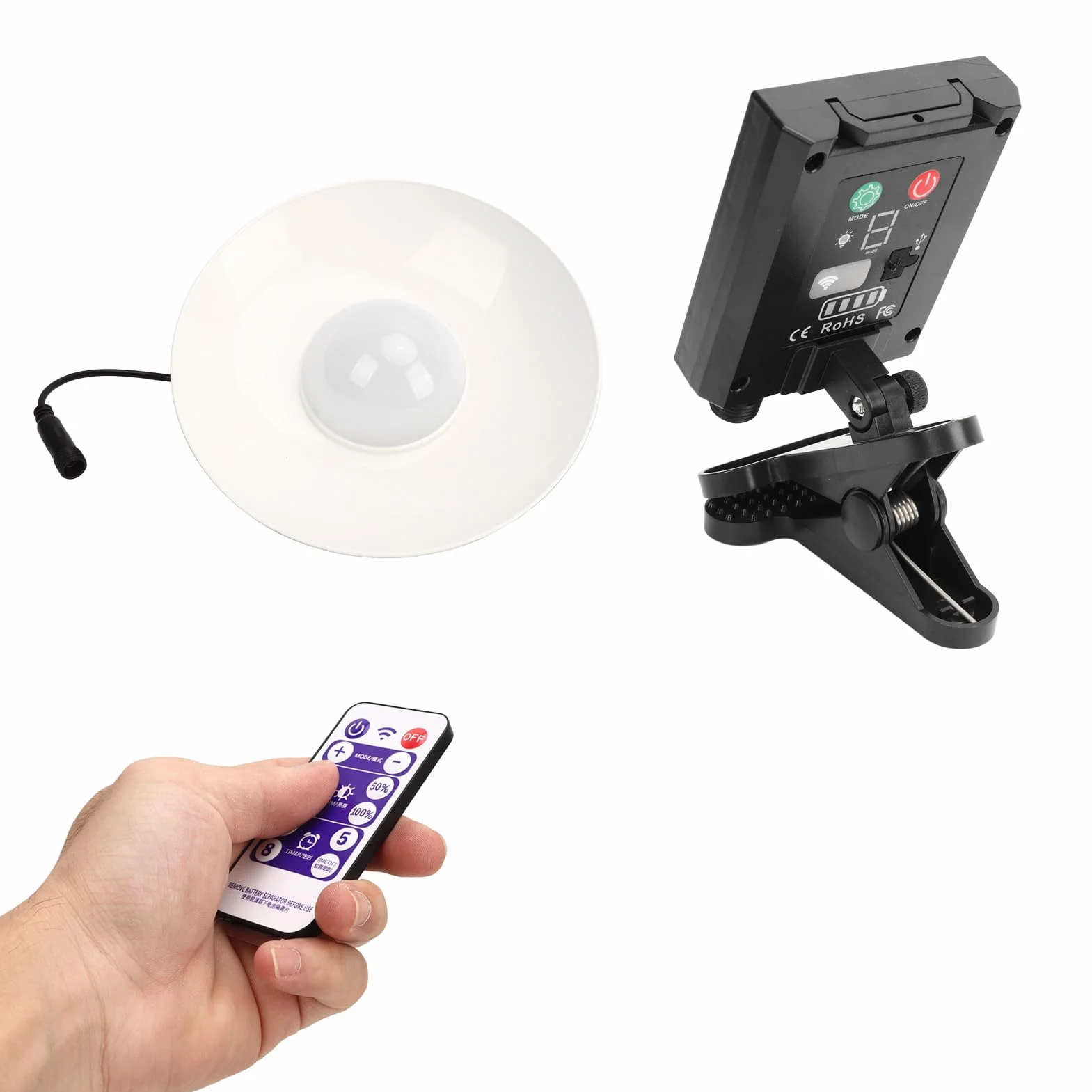 Outdoor Solar Umbrella Light Przenośne światło Słoneczne LED 3 Regulacja Temperatury Barwowej za pomocą Pilota Zdalnego Sterowania