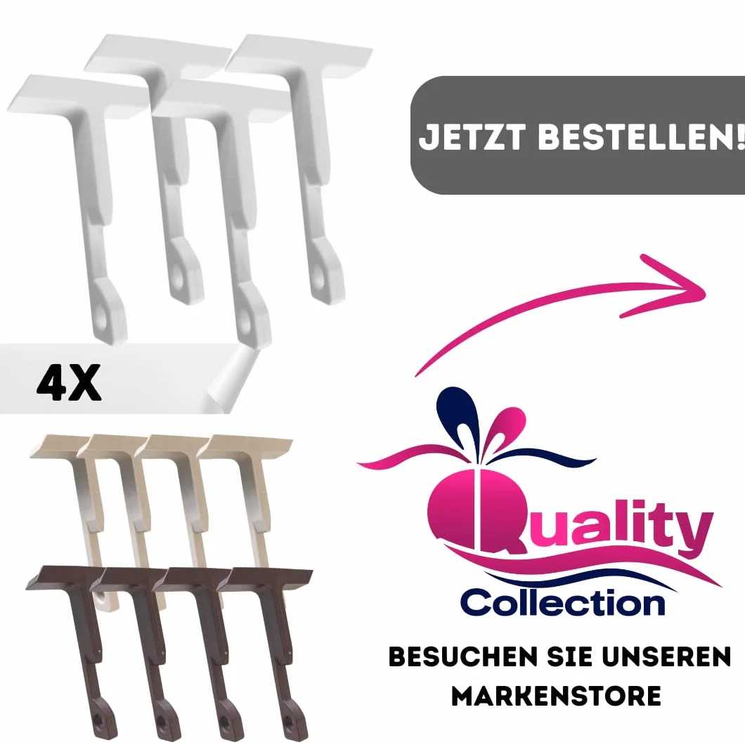 Quality Collection | Zamykacz do okien uchylnych | Zatyczka do okien | Zestaw 4 szt. | Biały | Wytrzymała zatyczka do okien uchylnych | Prosta stabilna instalacja | Idealny do domu i biura