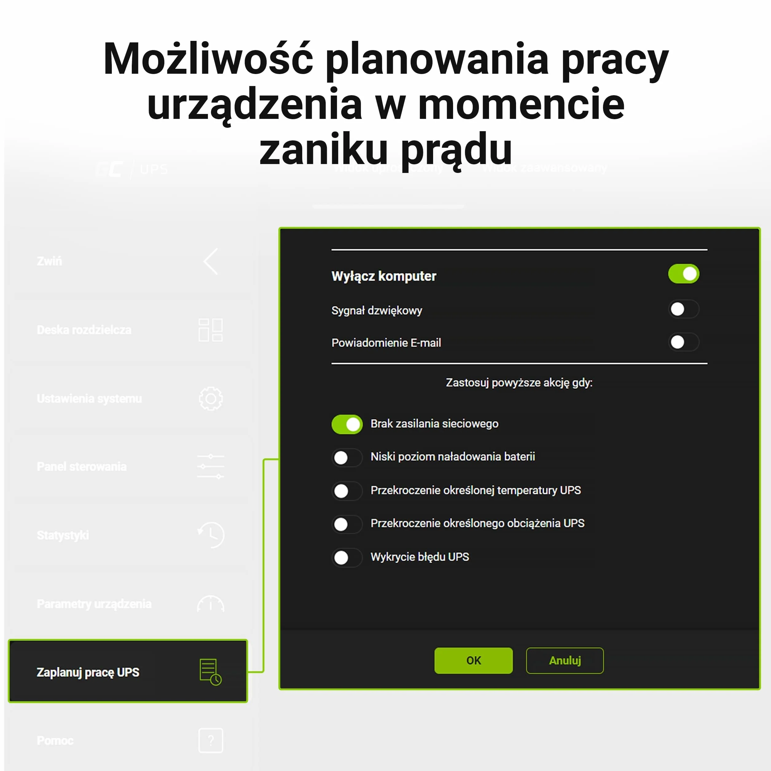Green Cell UPS 1500VA 900W Line-Interactive AVR 230V 4x Schuko Zasilacz Awaryjny z wyświetlaczem LCD