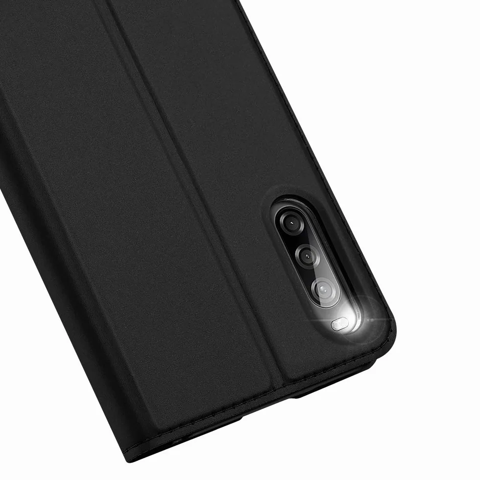 Etui z klapką PU TPU z gniazdem na karty i stojakiem do Sony Xperia L4 czarne