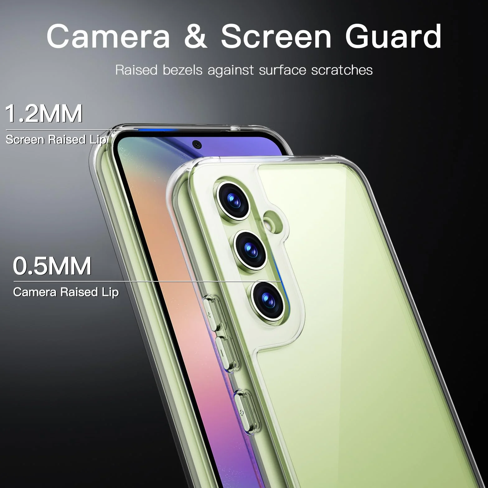 JETech Etui dla Samsung Galaxy A54 5G 6,4 Cala, Nie Żółknie Odporny na Wstrząsy Pokrowiec Ochronny, Odporne na Zarysowania, Twardy Tył PC (Przezroczyste)